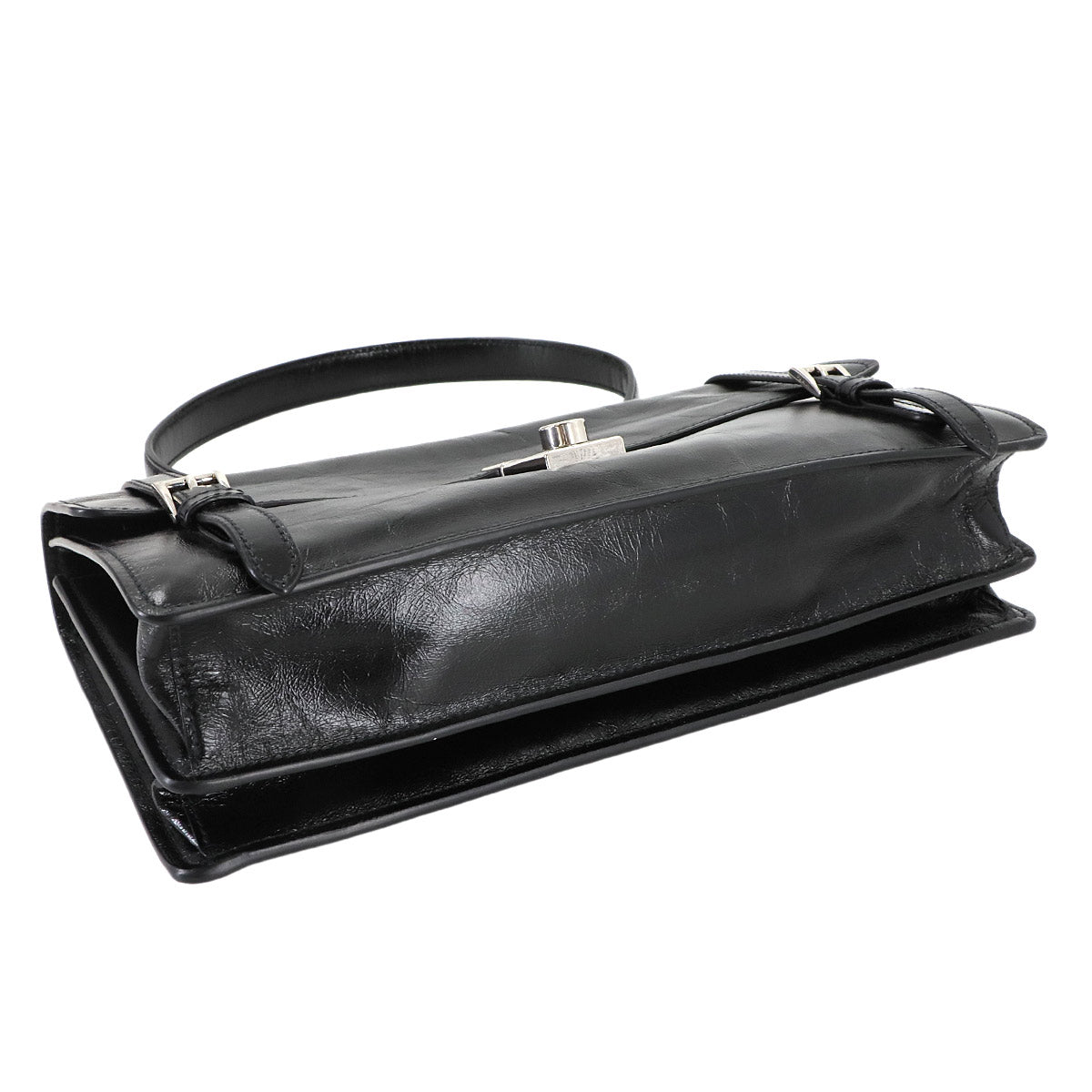 PRADA 2way Hand Shoulder Bag Leather Black 1BN026 Purse