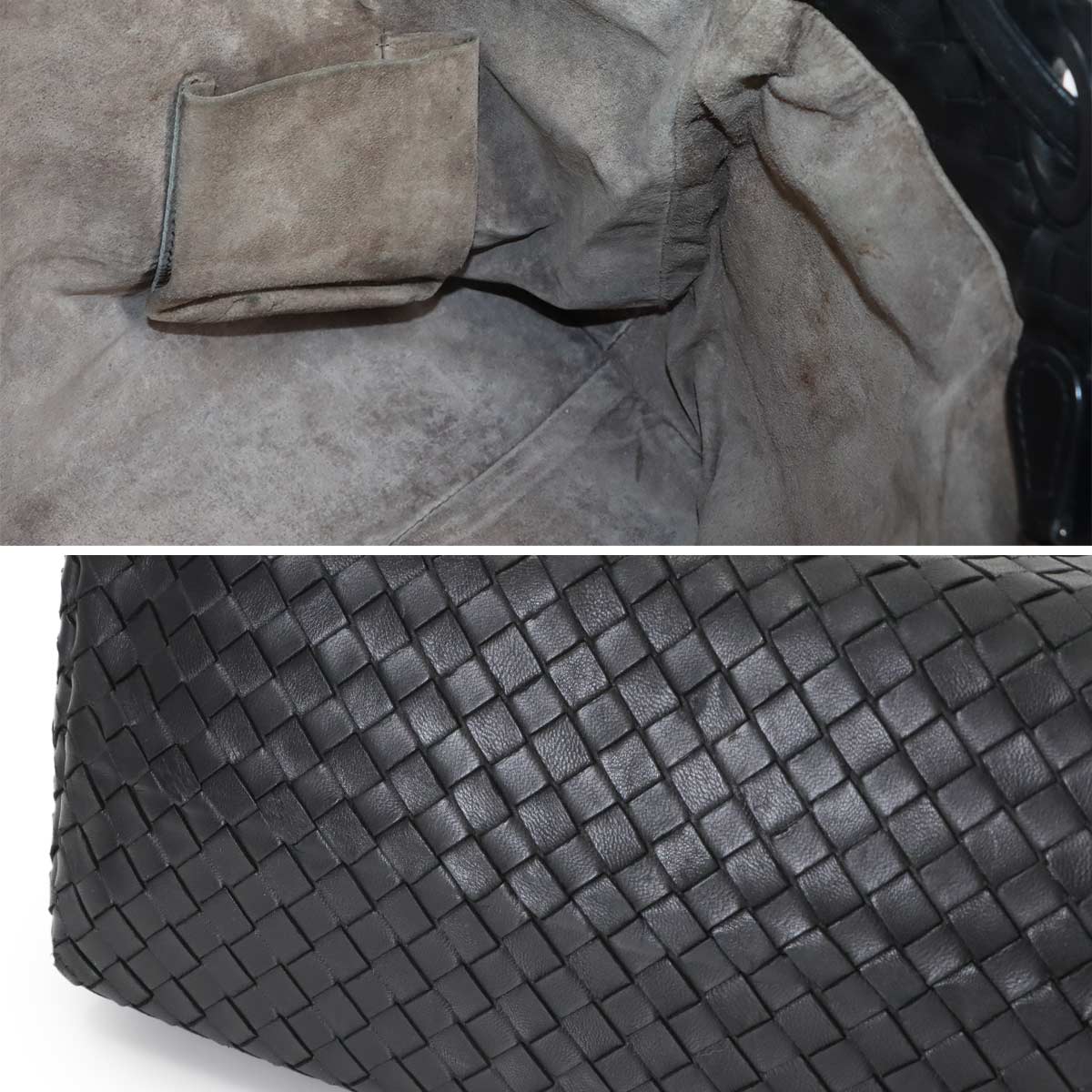 Intrecciato Medium Garda Tote Bag Leather Black 179320