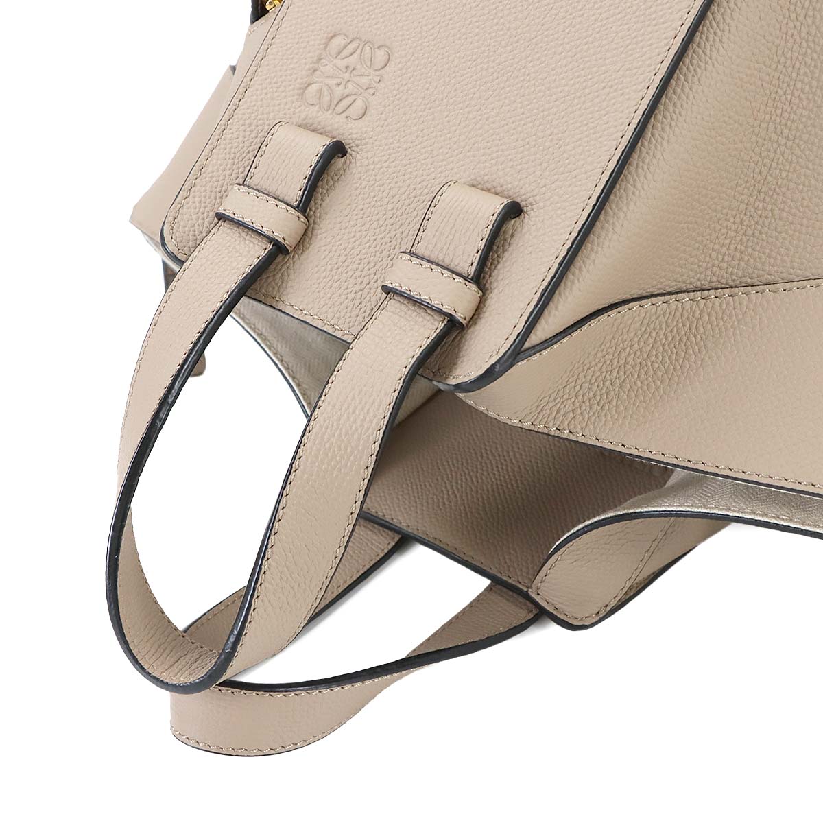 Hammock Small Hand Shoulder Bag Leather Sand Purse Beige
