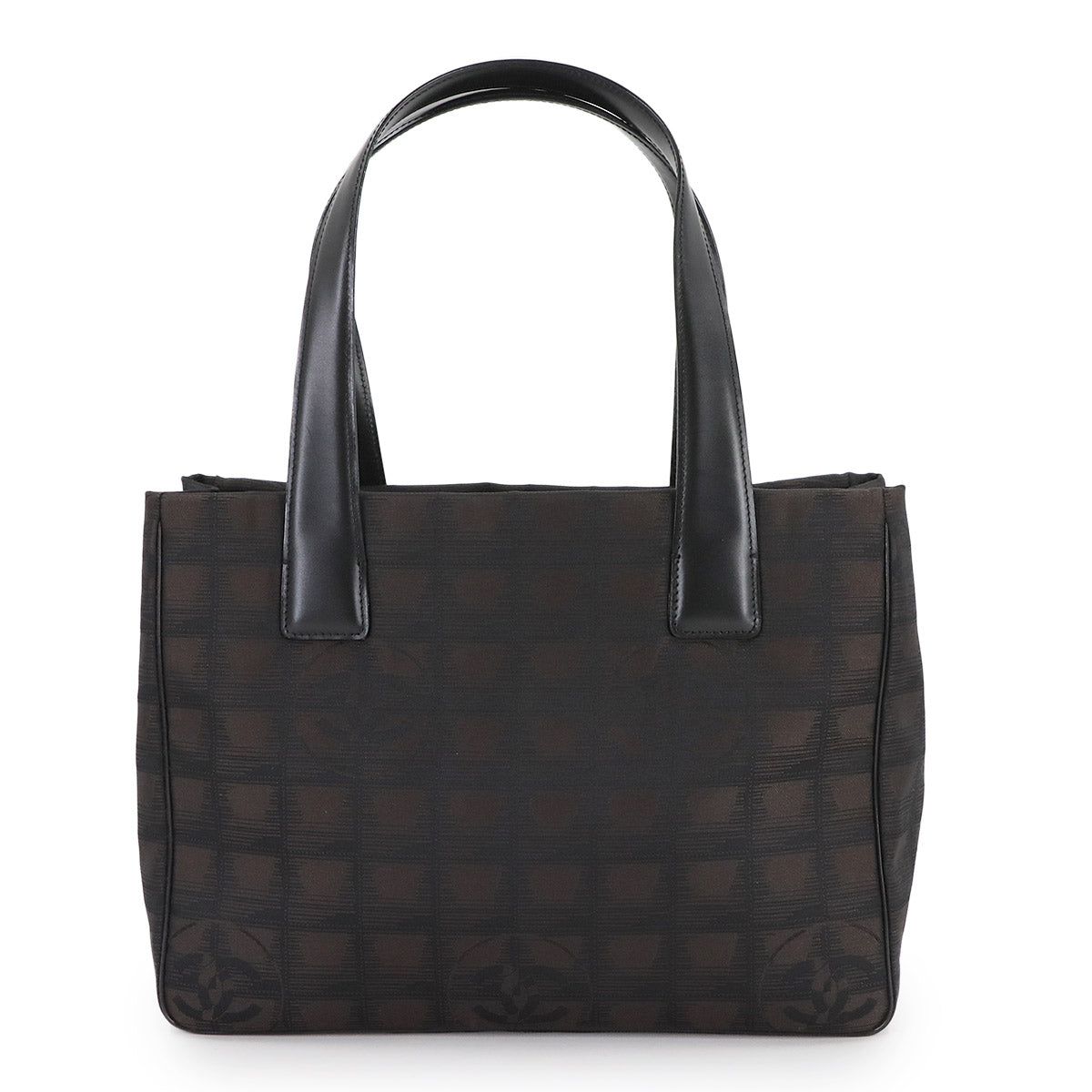 New Travel Line Tote PM Bag Nylon Jacquard Leather Brown A20457