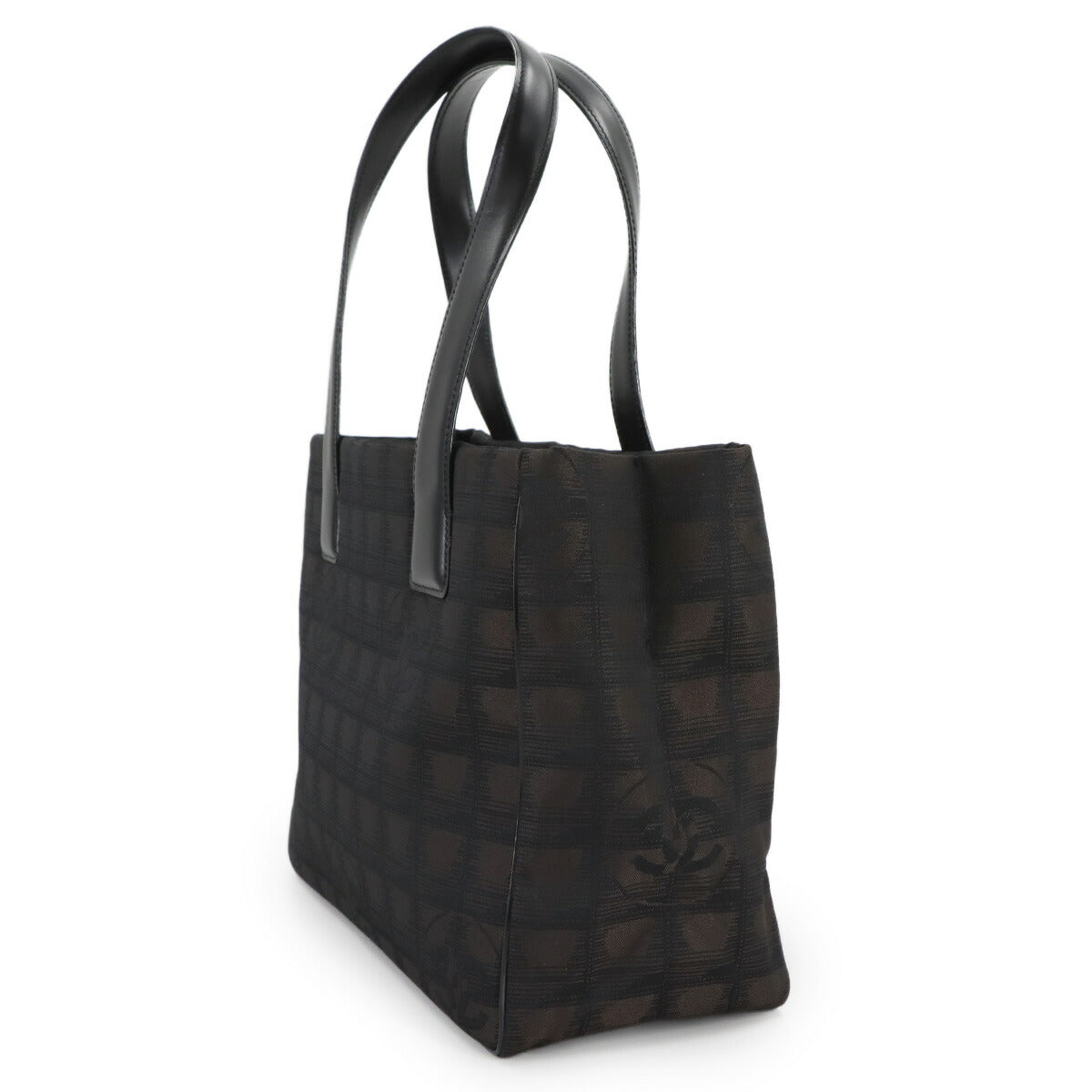New Travel Line Tote PM Bag Nylon Jacquard Leather Brown A20457