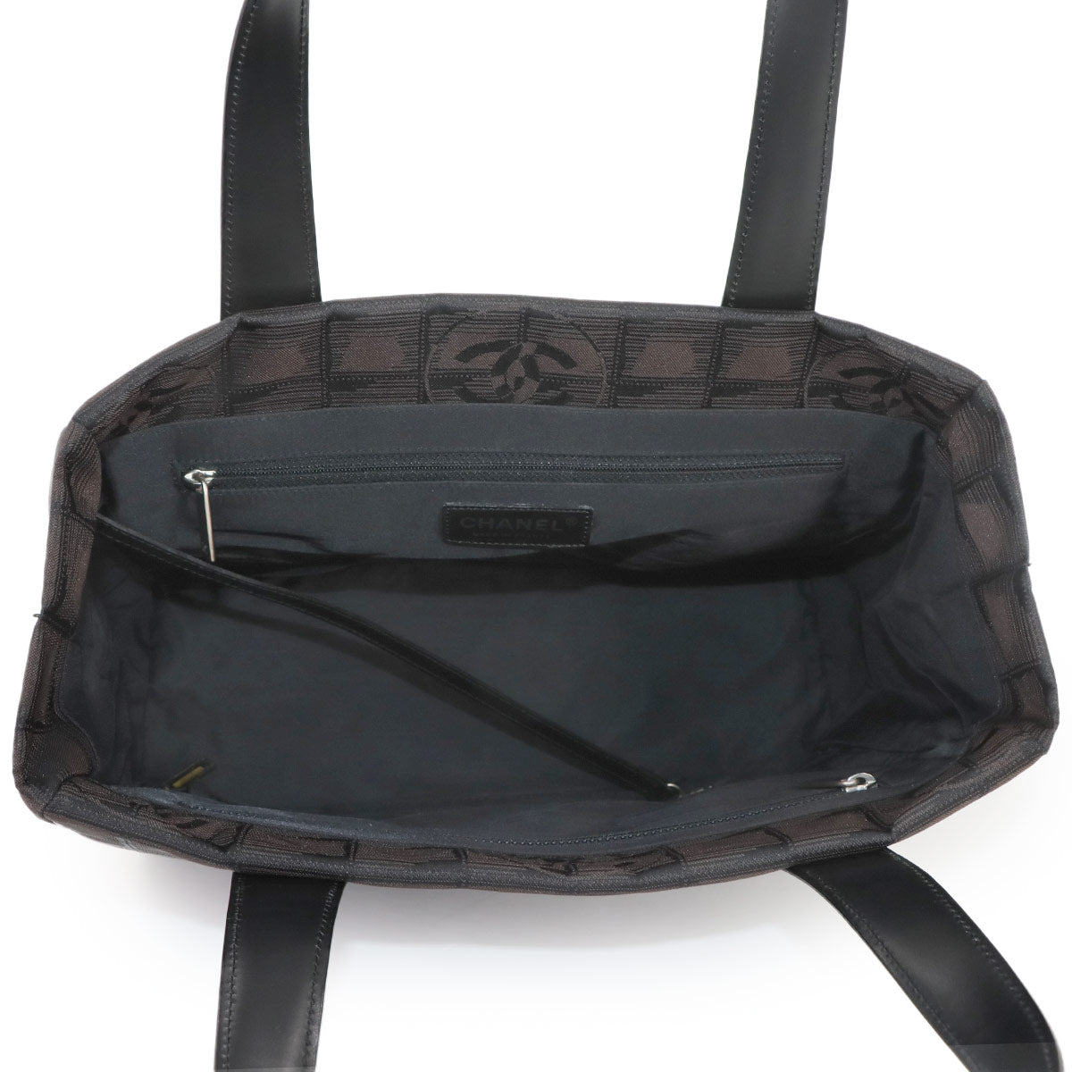 New Travel Line Tote PM Bag Nylon Jacquard Leather Brown A20457