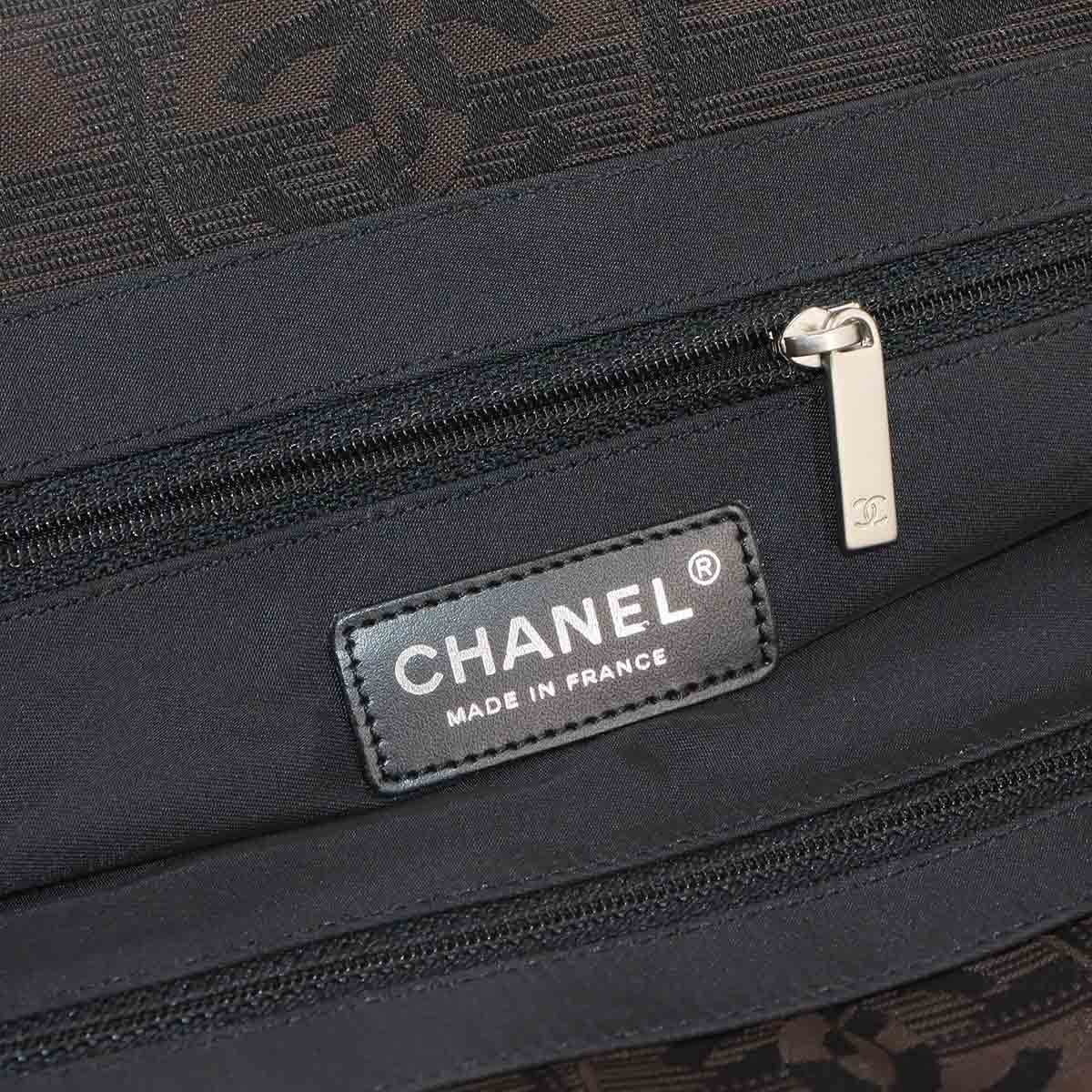 New Travel Line Tote PM Bag Nylon Jacquard Leather Brown A20457