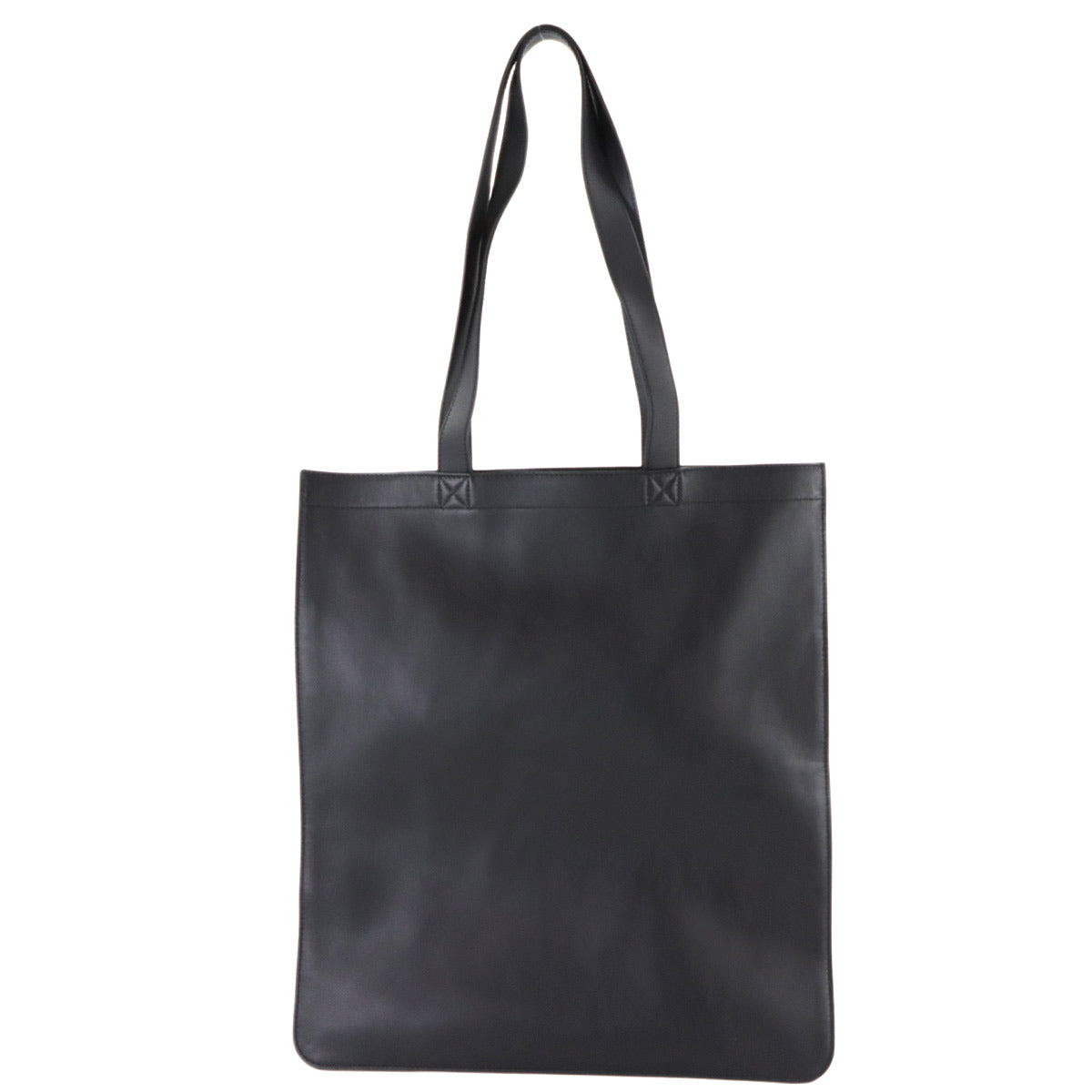 Embossed Logo Tote BagLeather Black 7VA538 Purse