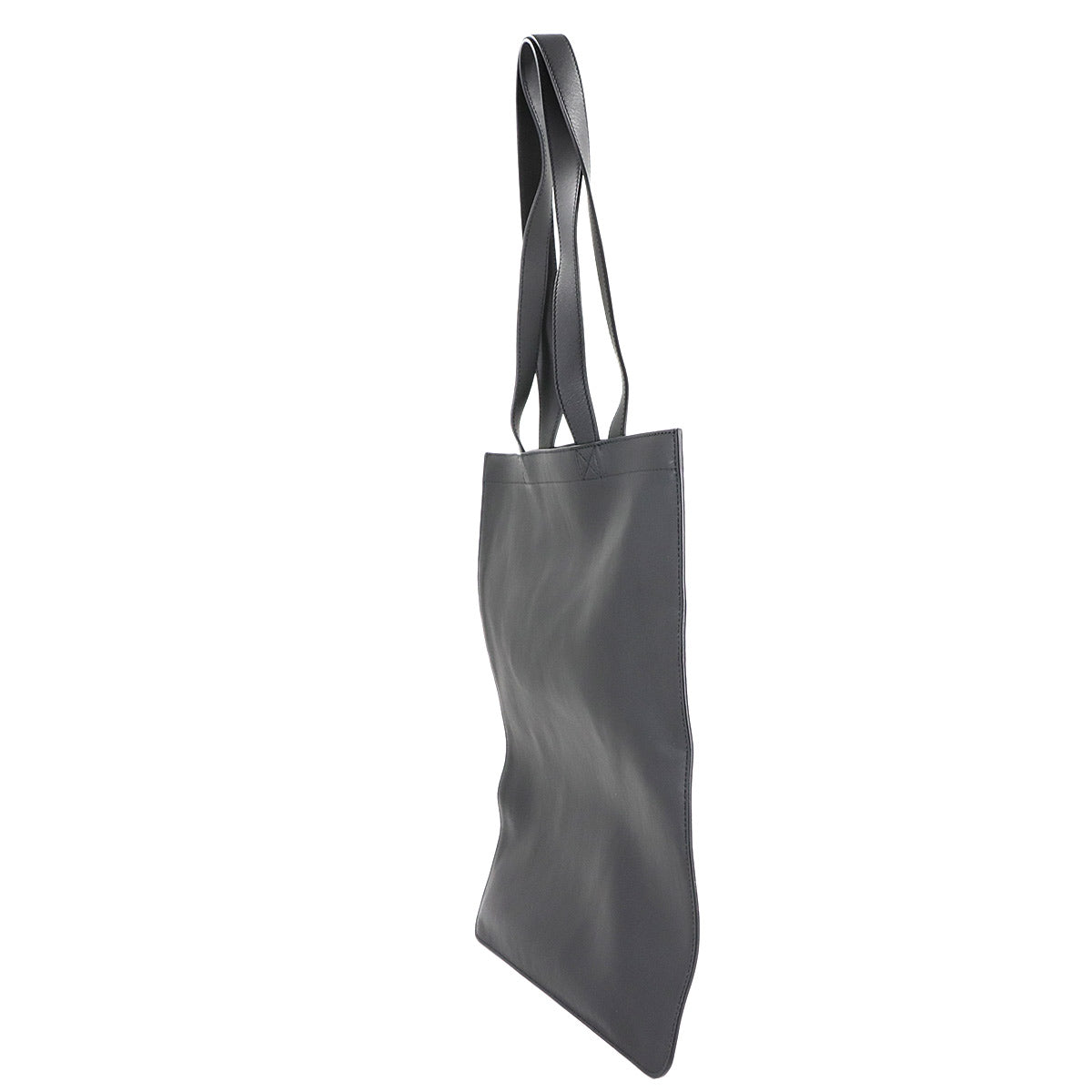 Embossed Logo Tote BagLeather Black 7VA538 Purse