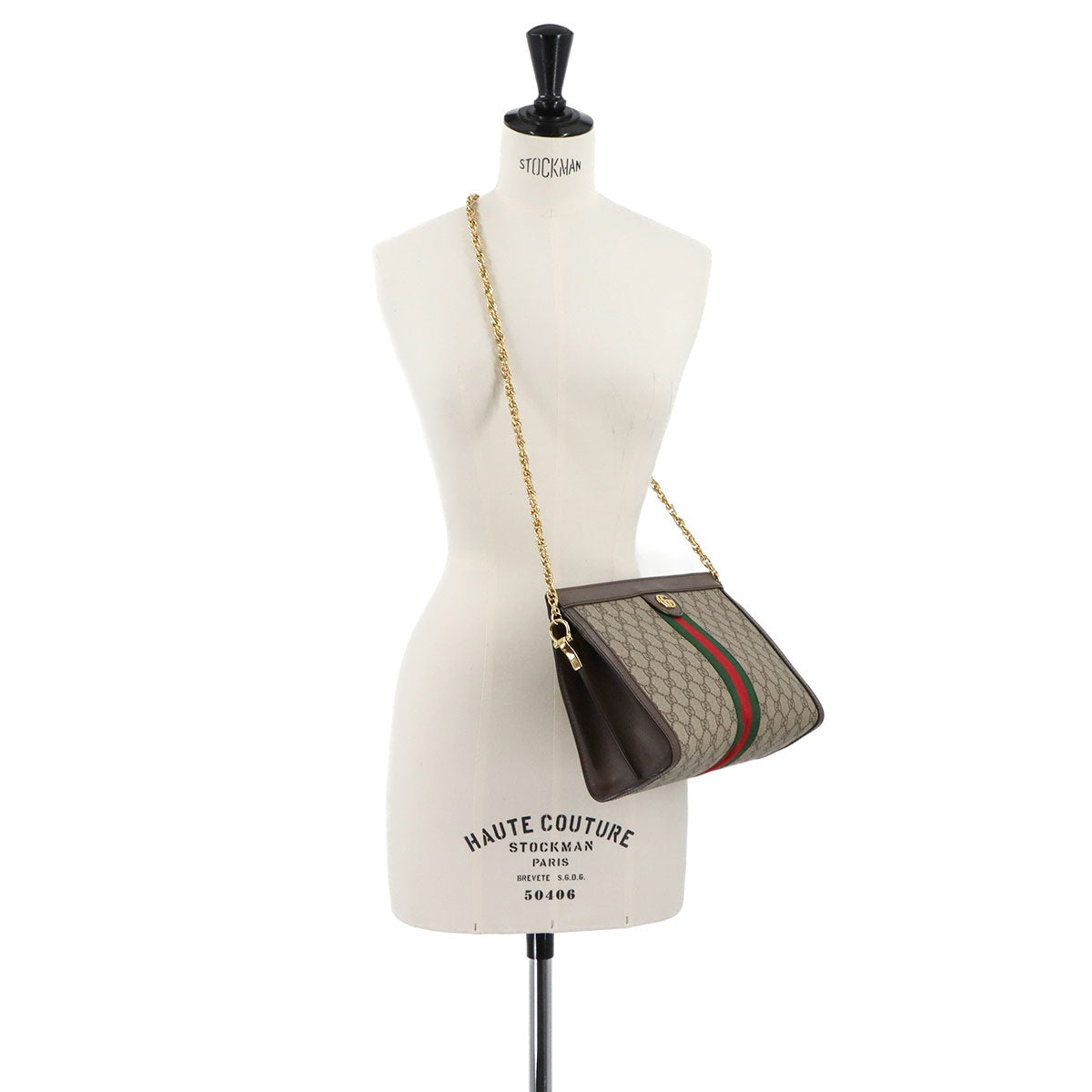 Ophidia GG Medium Shoulder Bag GG Supreme Canvas Beige 503876