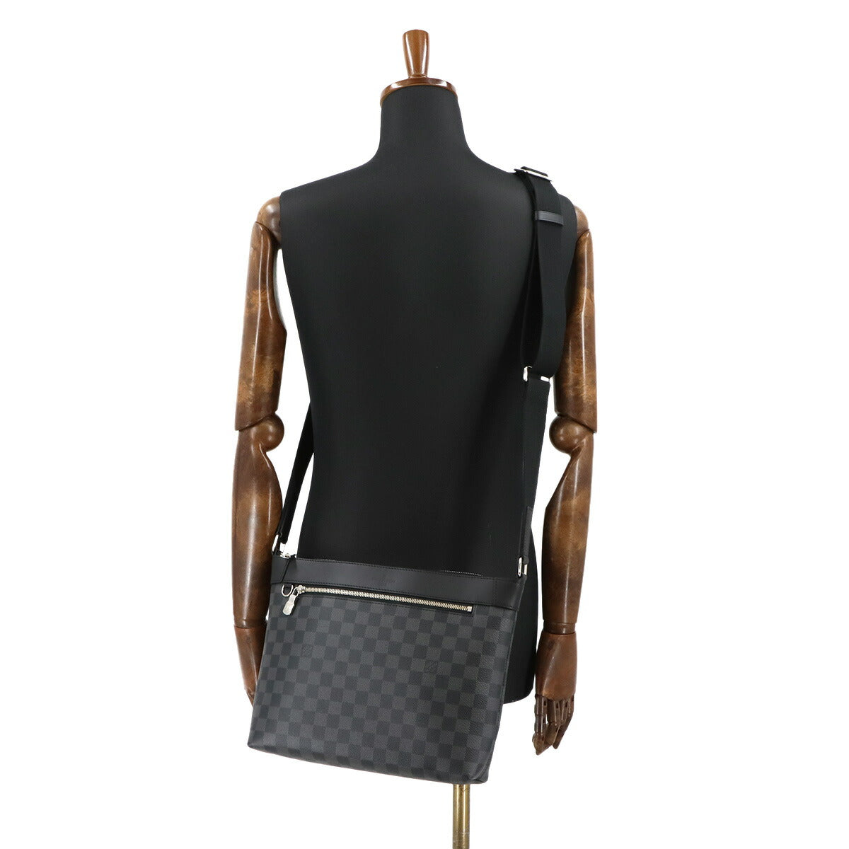 Damier Graphite Mick PM NM Shoulder Bag Black Grey N40003