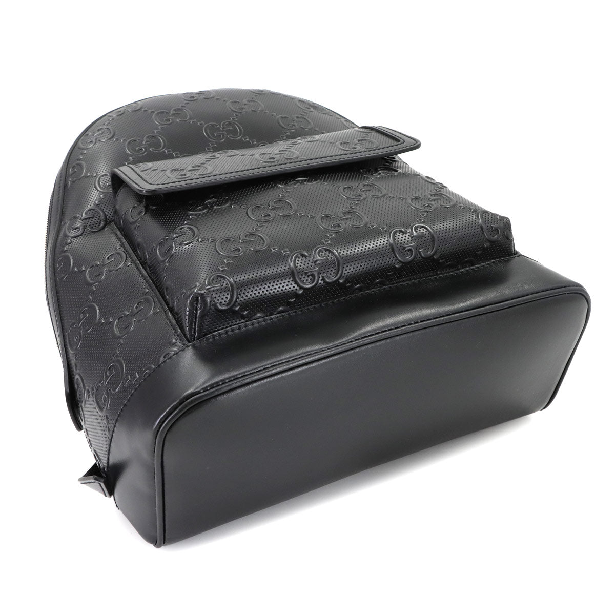 GG Embossed Backpack Leather Black 658579 Purse