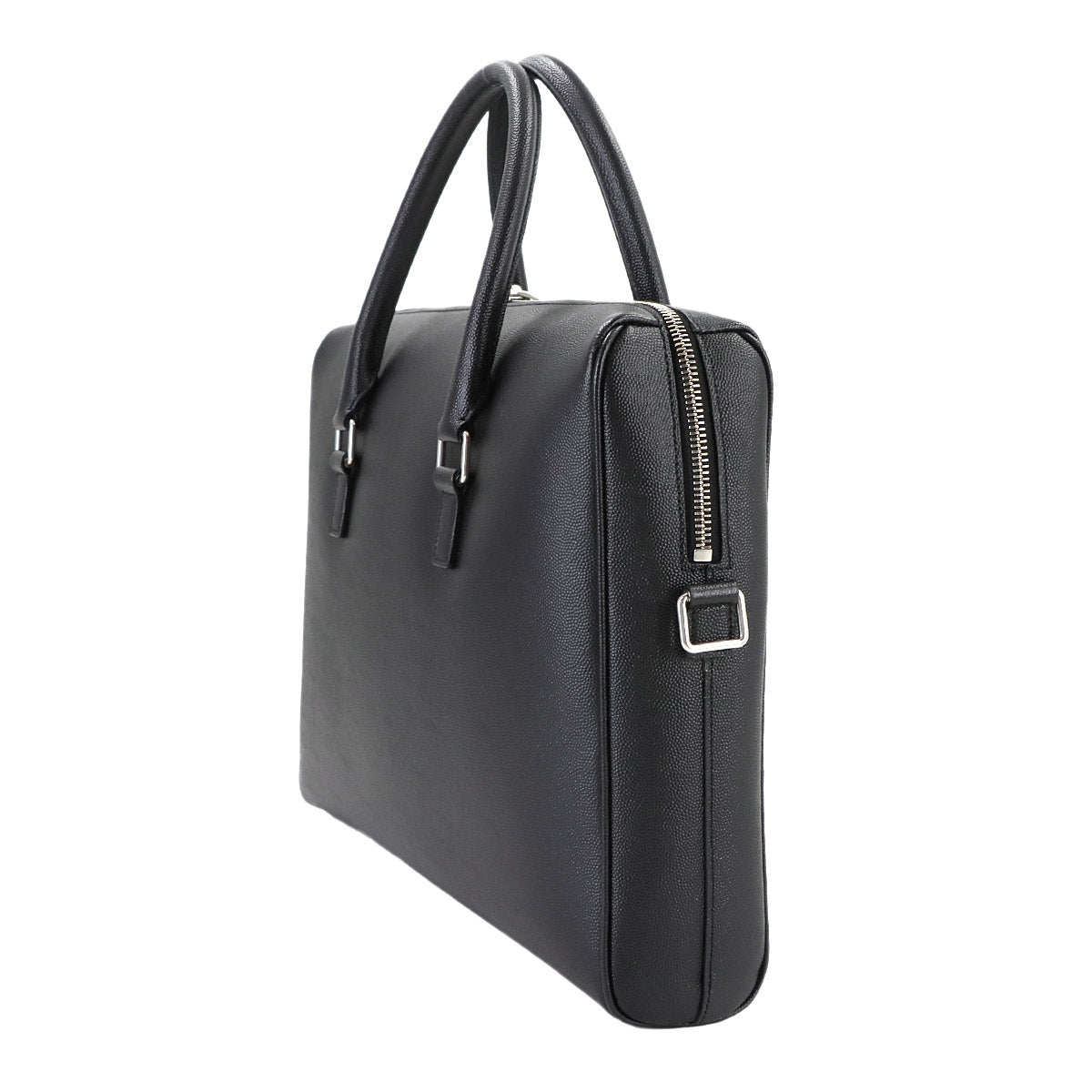 Duffle Briefcase Business Bag Leather Black 625449