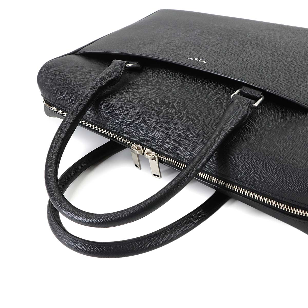 Duffle Briefcase Business Bag Leather Black 625449