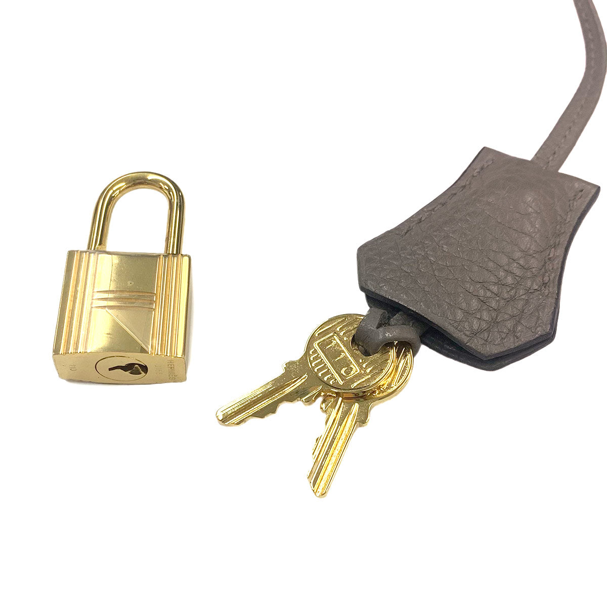 Birkin 35 Togo Etain Hand Bag Gray Purse