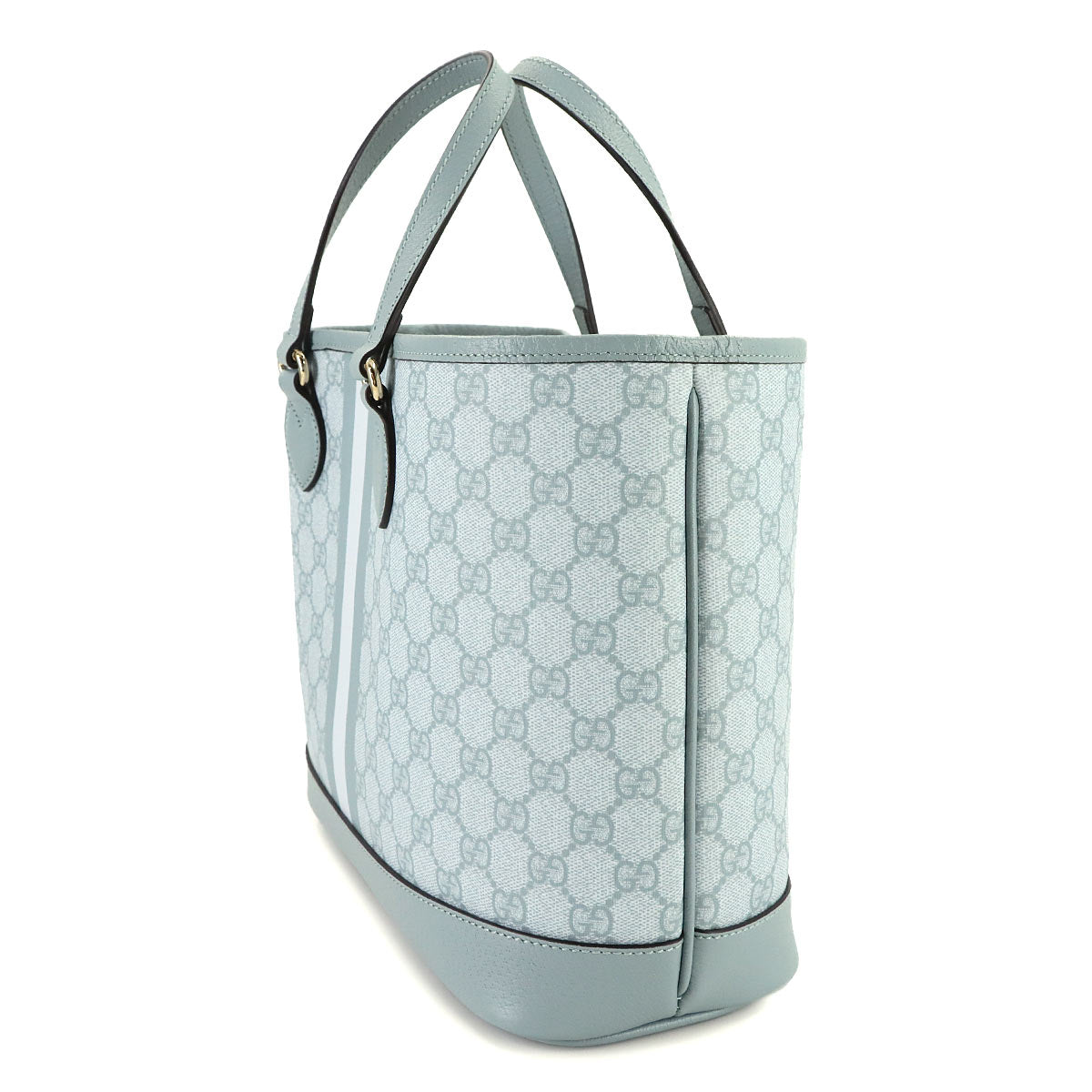 Ophidia Medium Tote Shoulder Bag GG Supreme Leather Blue 765043