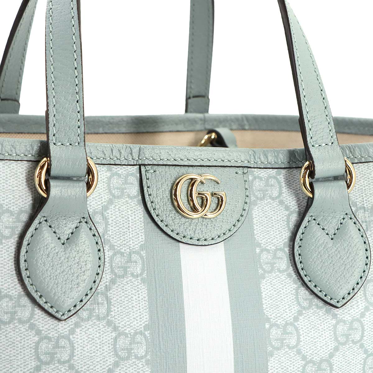 Ophidia Medium Tote Shoulder Bag GG Supreme Leather Blue 765043