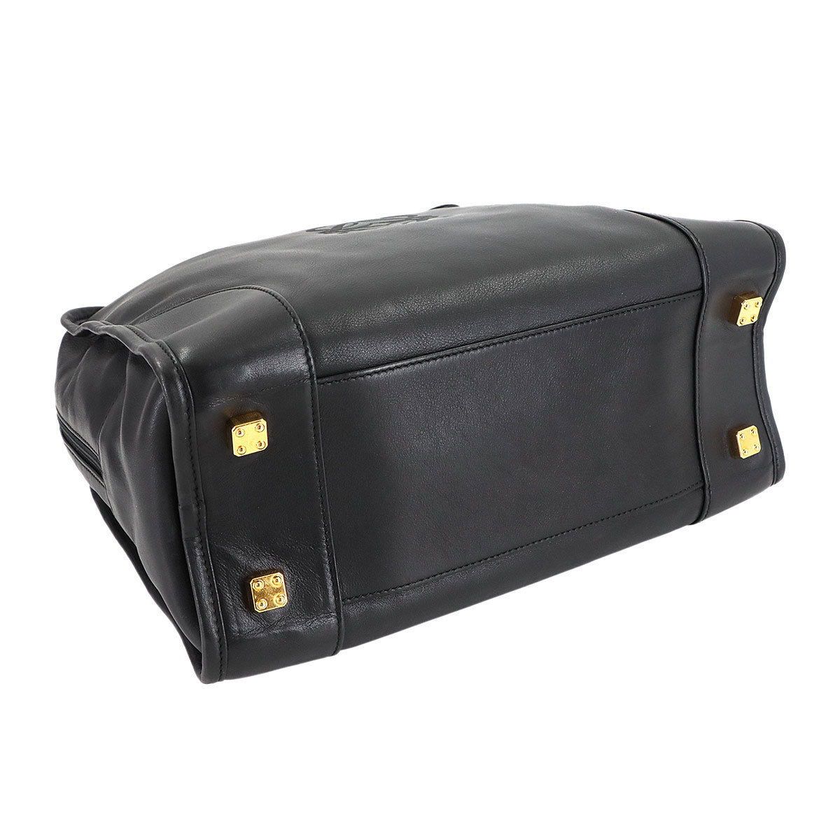 Amazona 32 Hand Bag Leather Black Anagram Purse