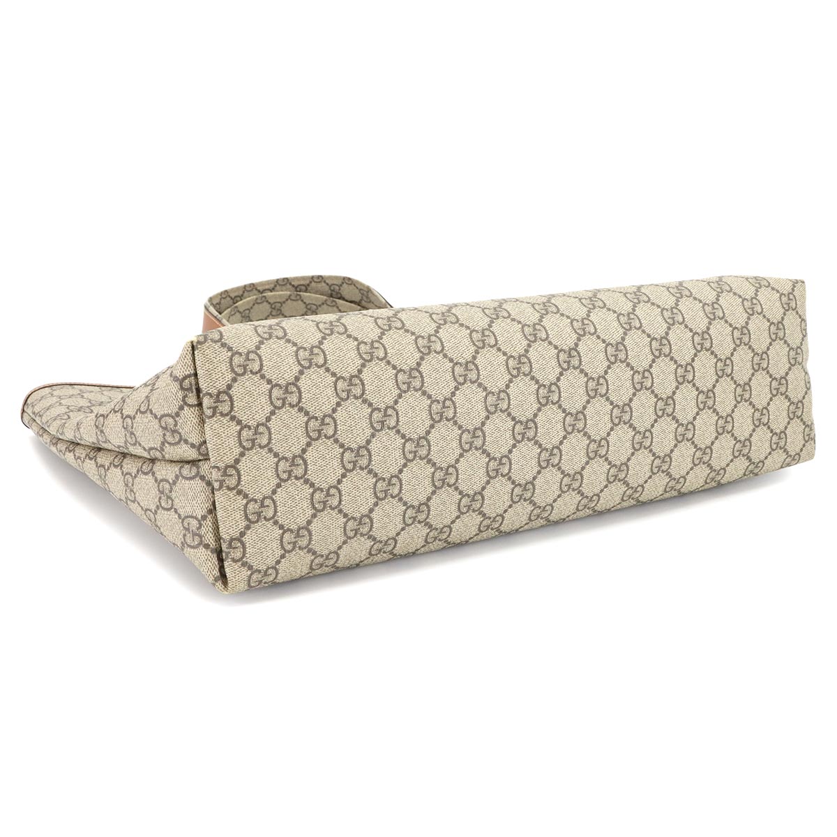 GG Supreme Tote Bag PVC Leather Beige Brown 211134 Purse