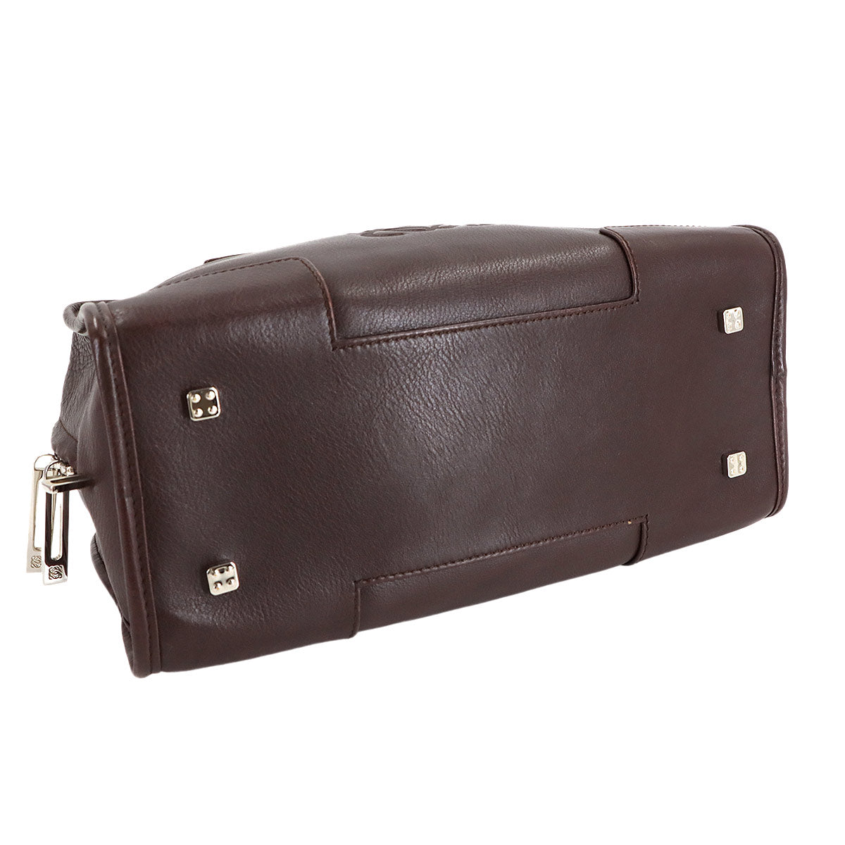 Amazona 28 Hand Bag Leather Brown Anagram Purse