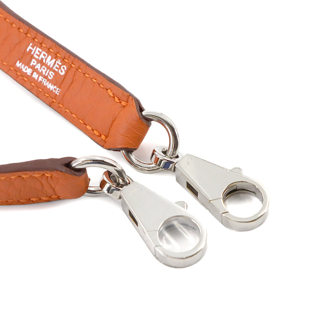 Shoulder Strap Taurillon clemence Leather Orange