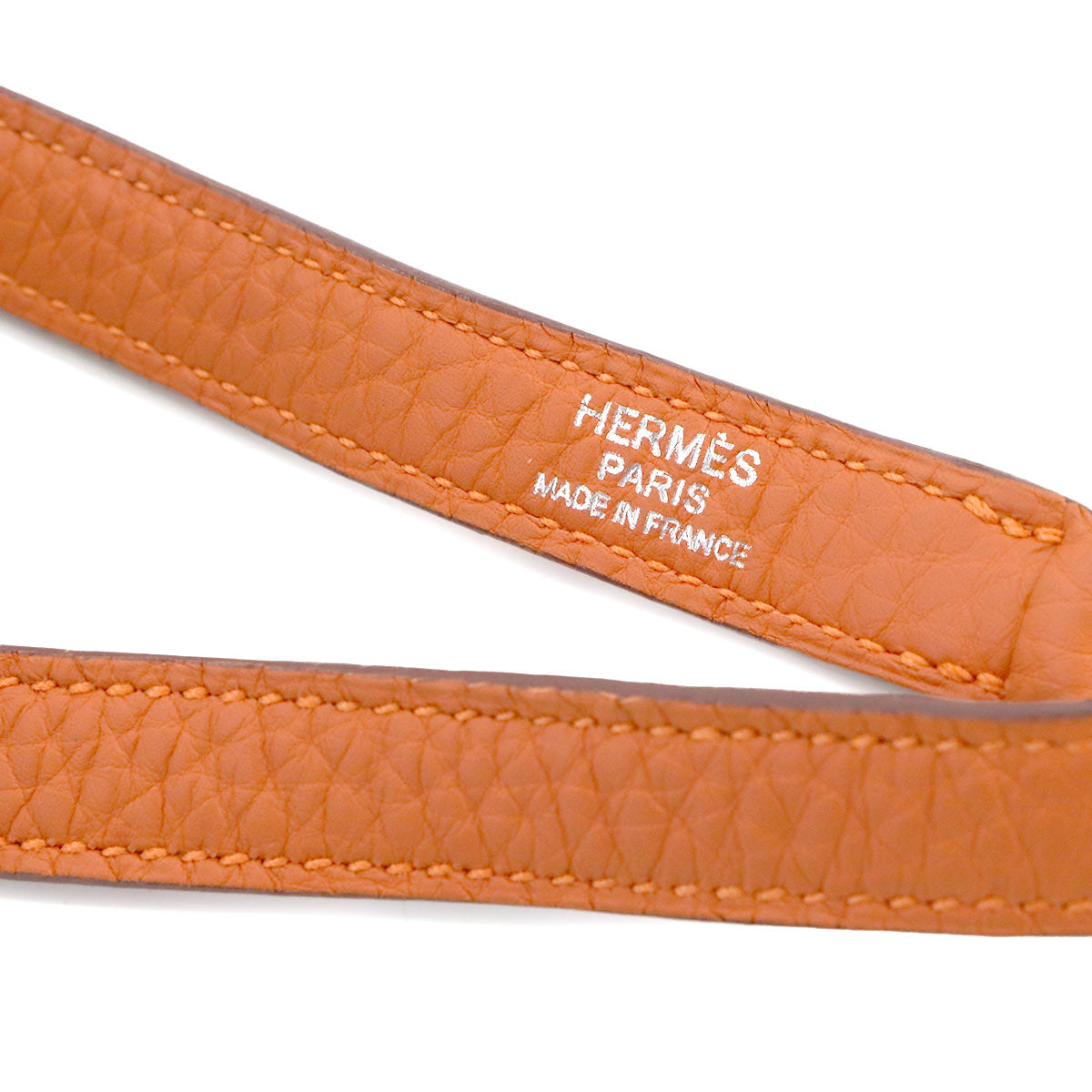 Shoulder Strap Taurillon clemence Leather Orange