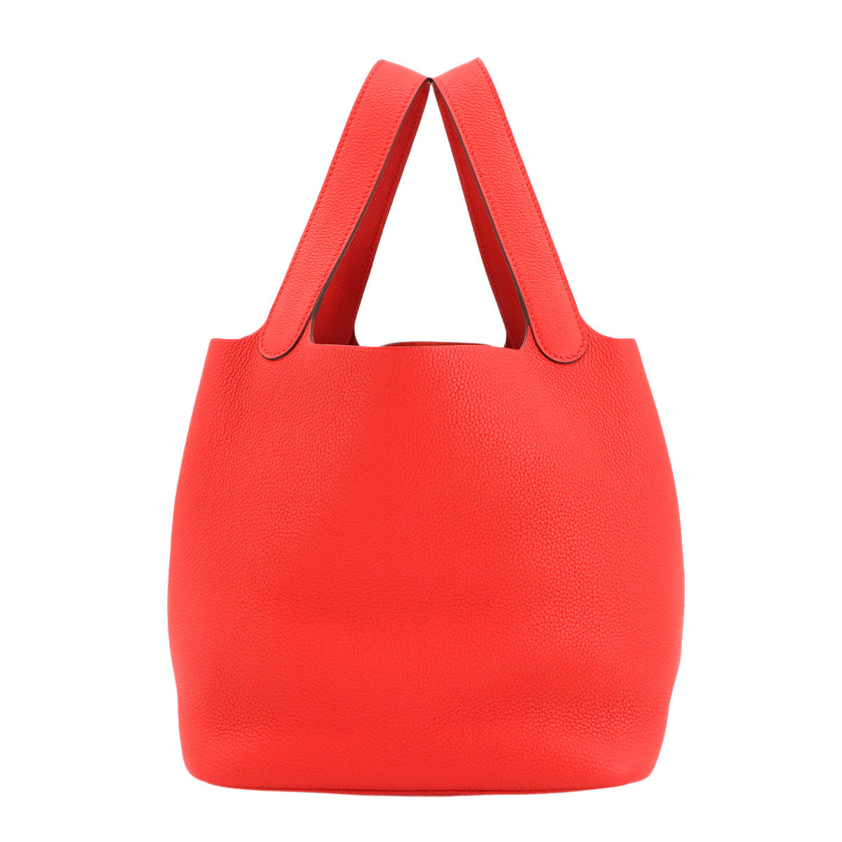Picotin Lock MM Hand Bag Taurillon Mourice Rouge coeur Purse