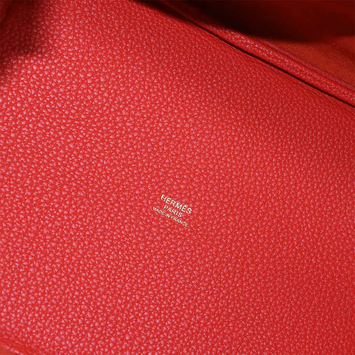 Picotin Lock MM Hand Bag Taurillon Mourice Rouge coeur Purse