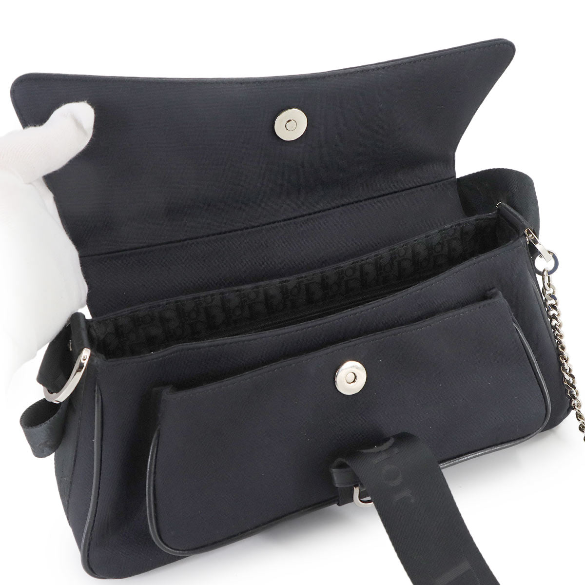 Hardcore Shoulder Bag Canvas Leather Black