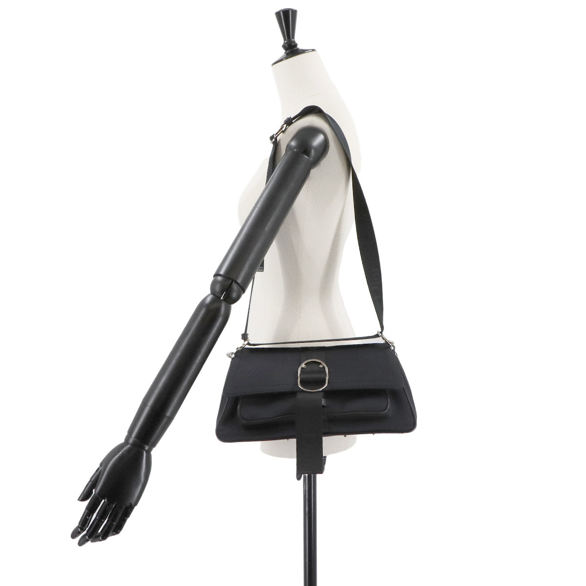 Hardcore Shoulder Bag Canvas Leather Black