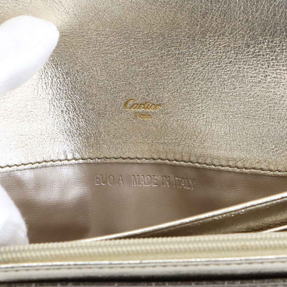 Panthere Art Deco Wallet Leather Bronze L3000969 Bi fold