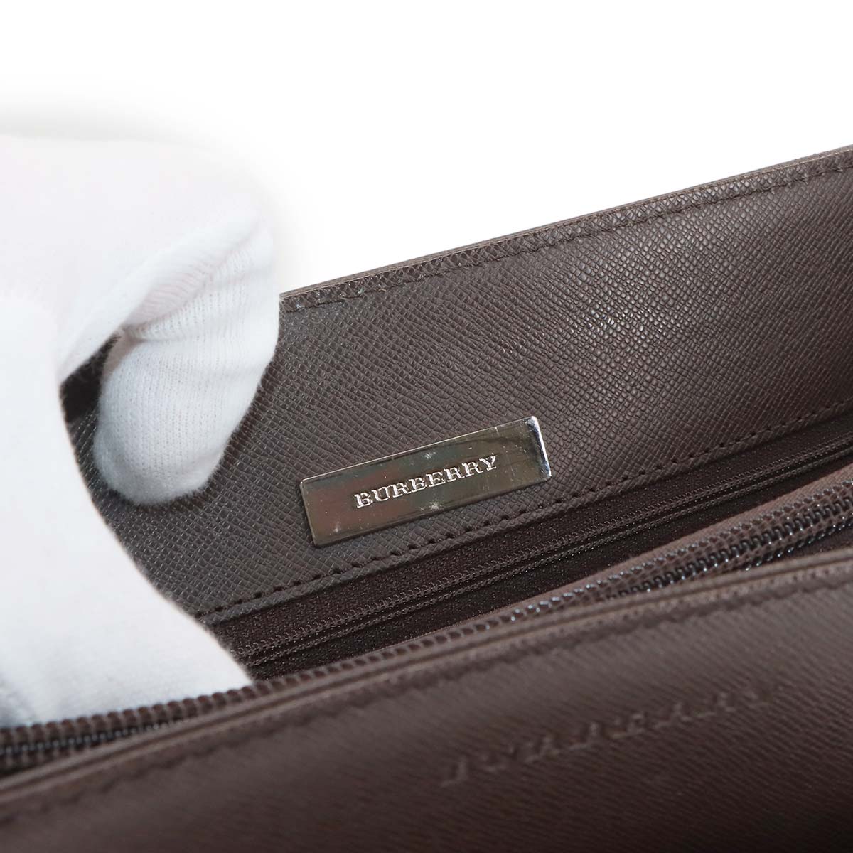 Plaid Tote Bag Canvas Leather Beige Brown Purse