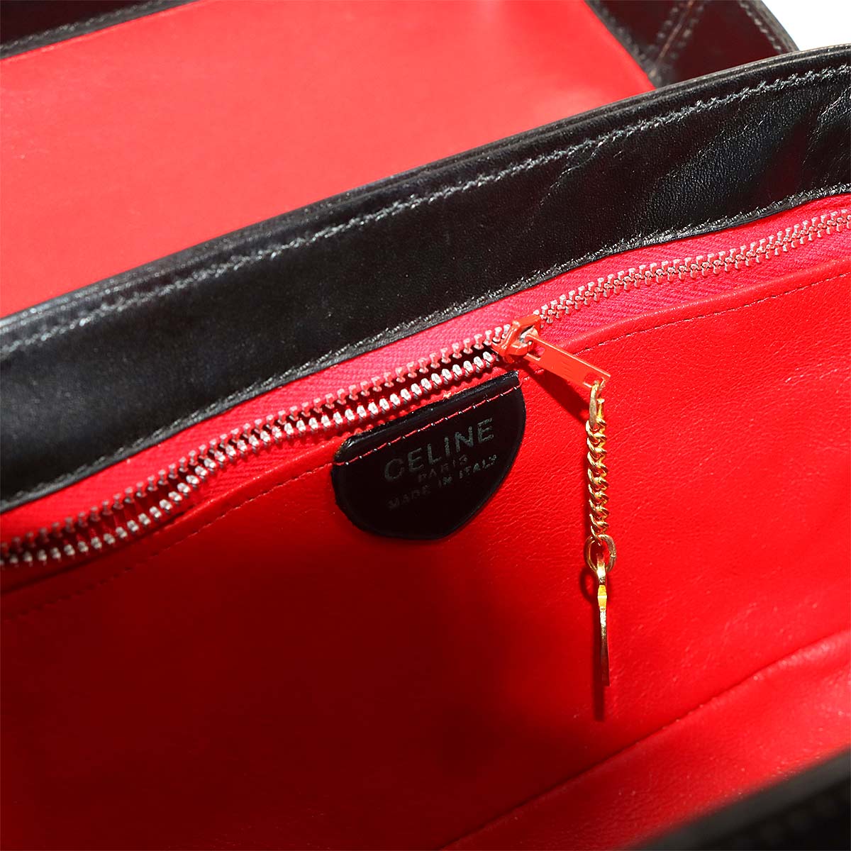 Star Ball Vanity Hand Bag Leather Black Vintage Purse