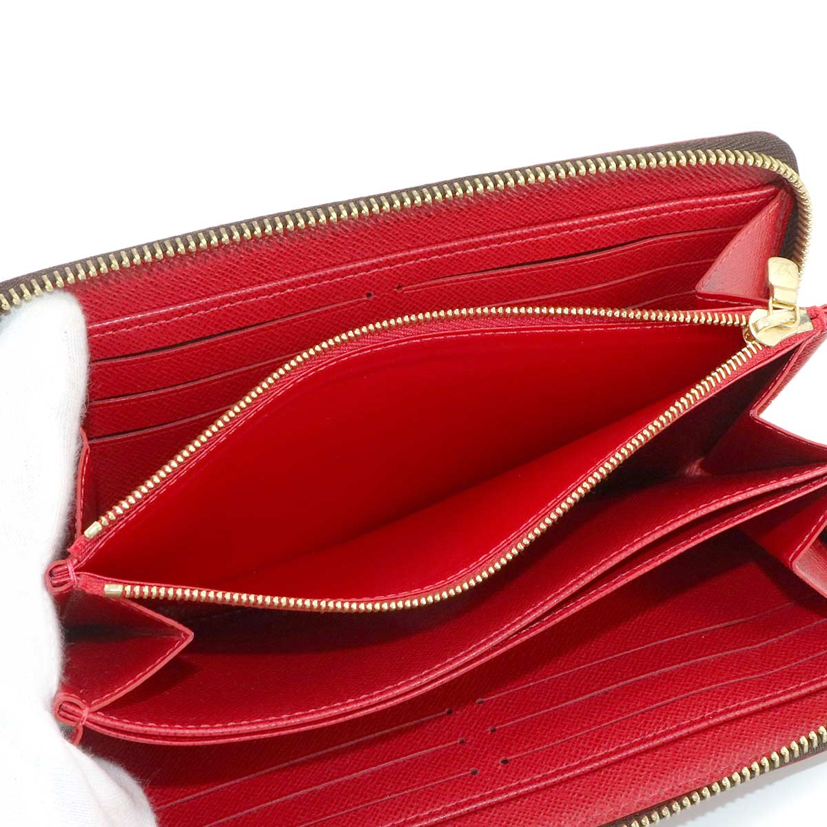 Damier Studs Zippy Wallet Ebene N60122 Purse