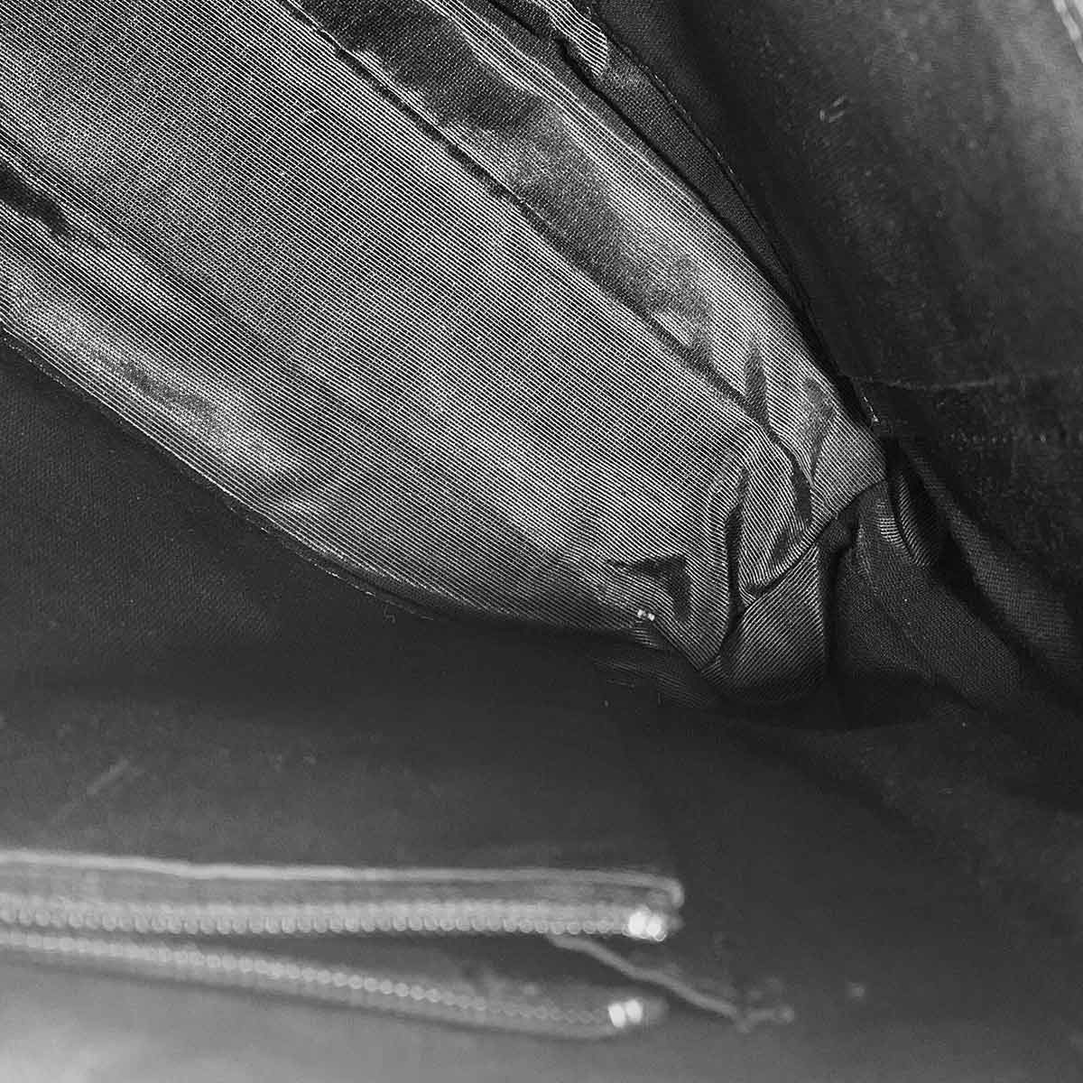 Plaid Hand Bag Canvas Leather Beige Black Purse