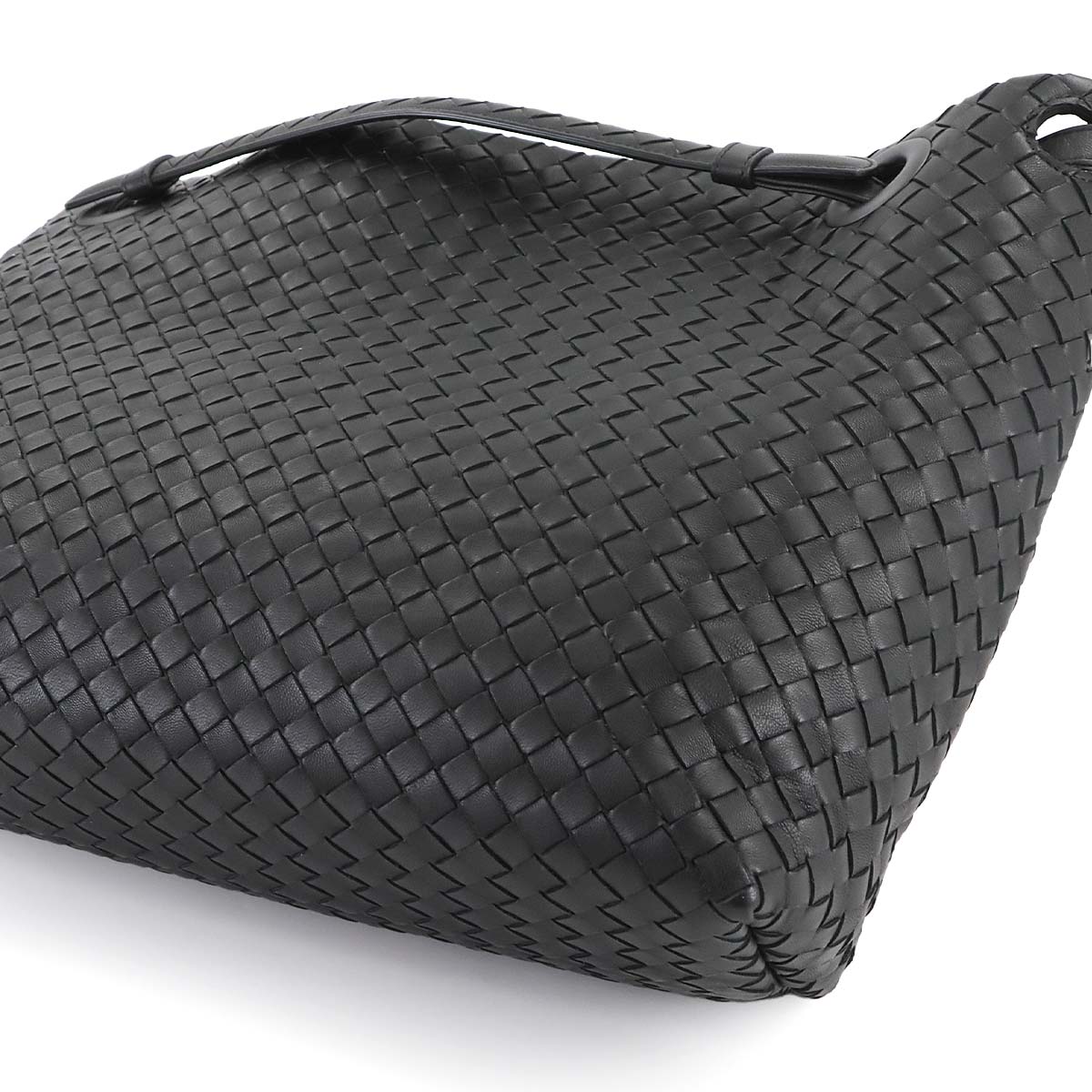 Intrecciato Medium Garda Tote Bag Leather Black 179320