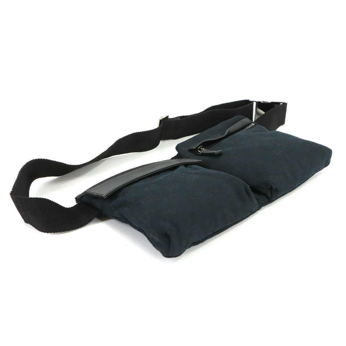 GG Canvas Bum Belt Bag Waist Bag Leather Black 28566 Purse