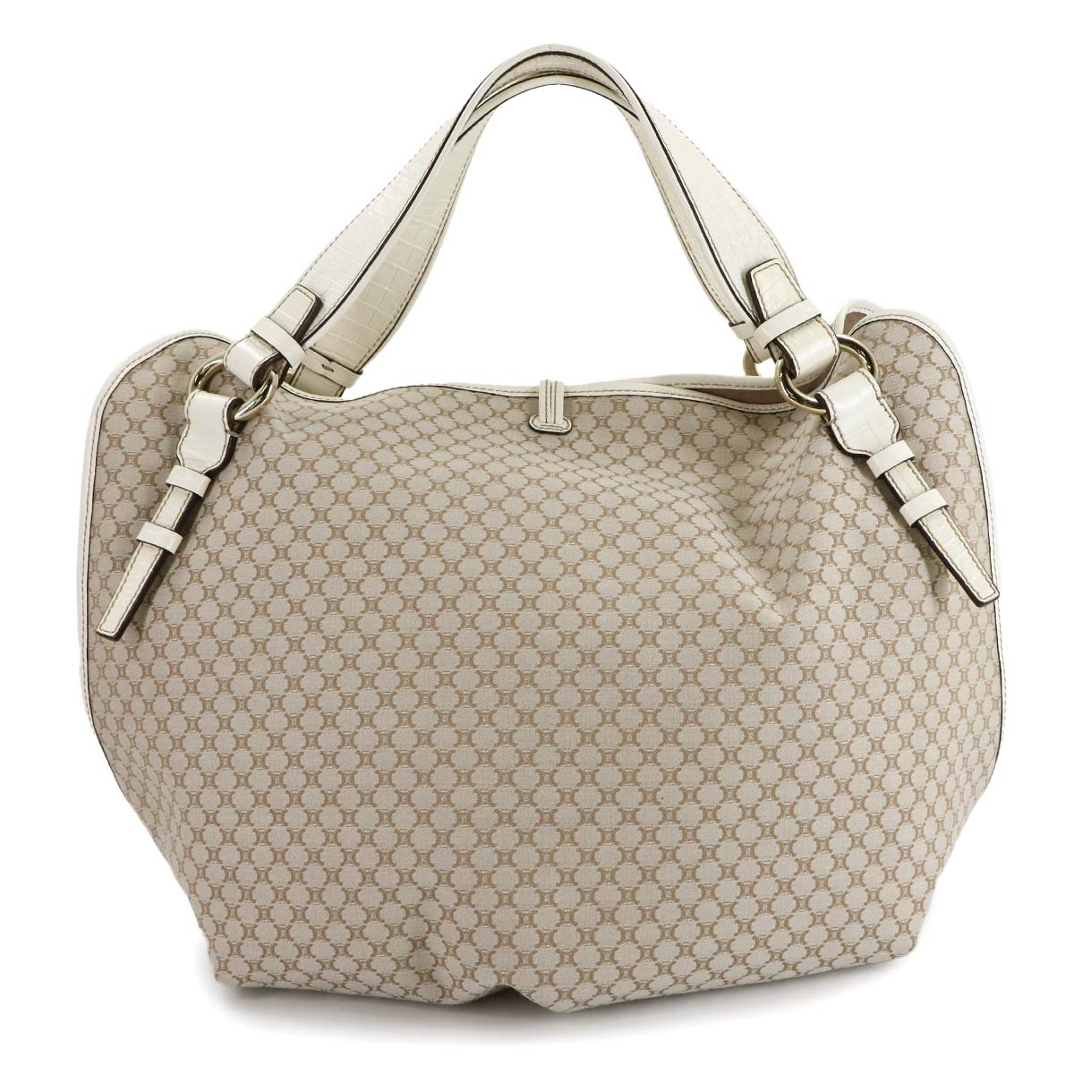 Bittersweet Tote Bag Canvas Leather Beige Purse