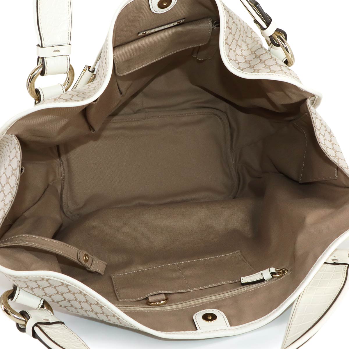 Bittersweet Tote Bag Canvas Leather Beige Purse