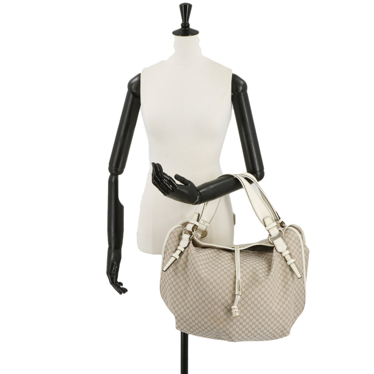 Bittersweet Tote Bag Canvas Leather Beige Purse