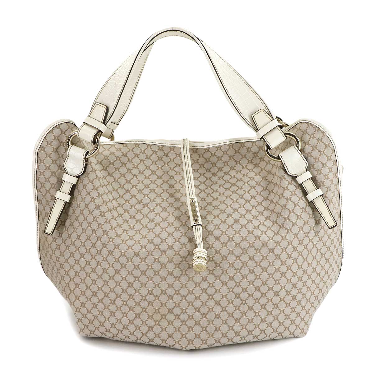 Bittersweet Tote Bag Canvas Leather Beige Purse