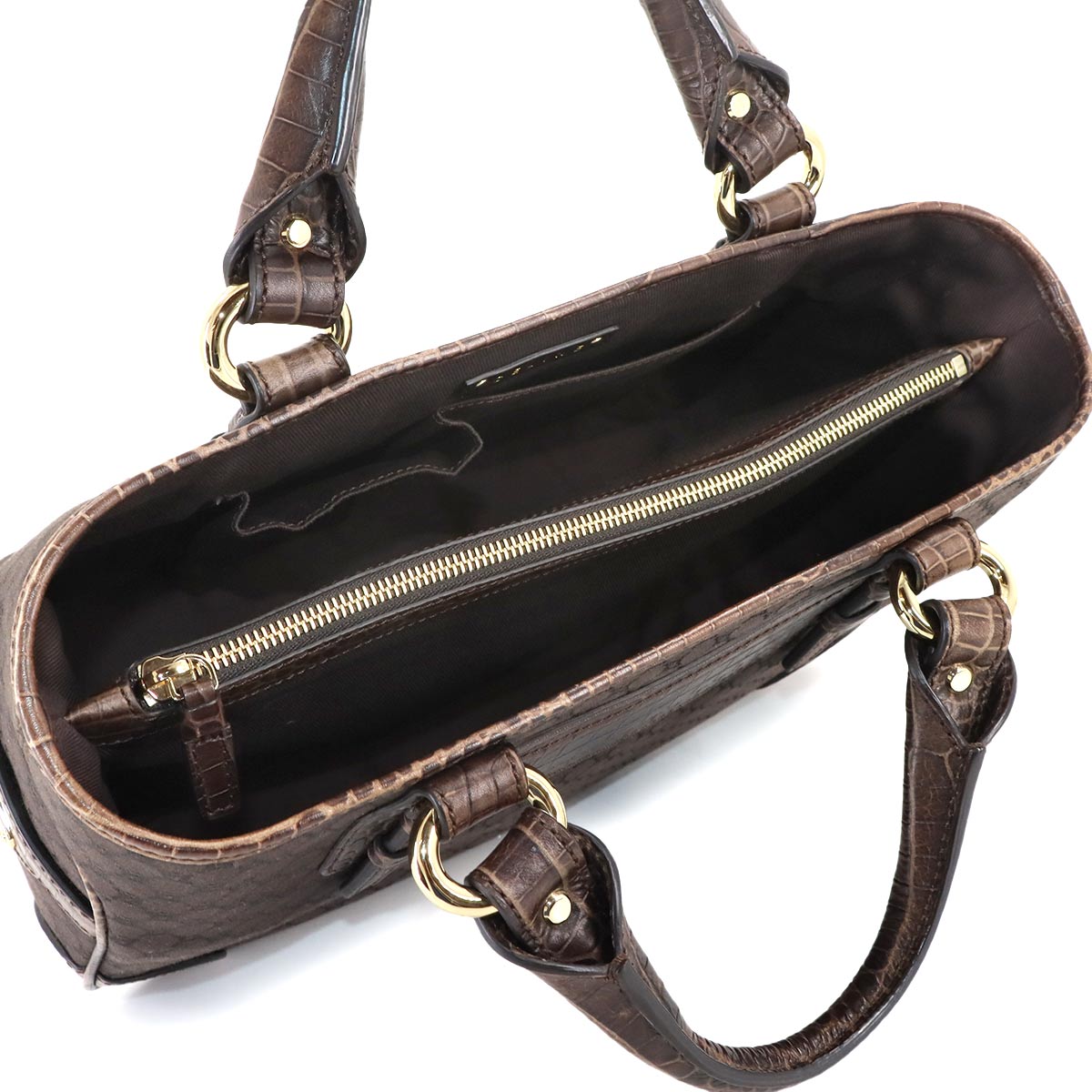 Macadam Boogie Hand Bag Canvas Leather Brown Vintage