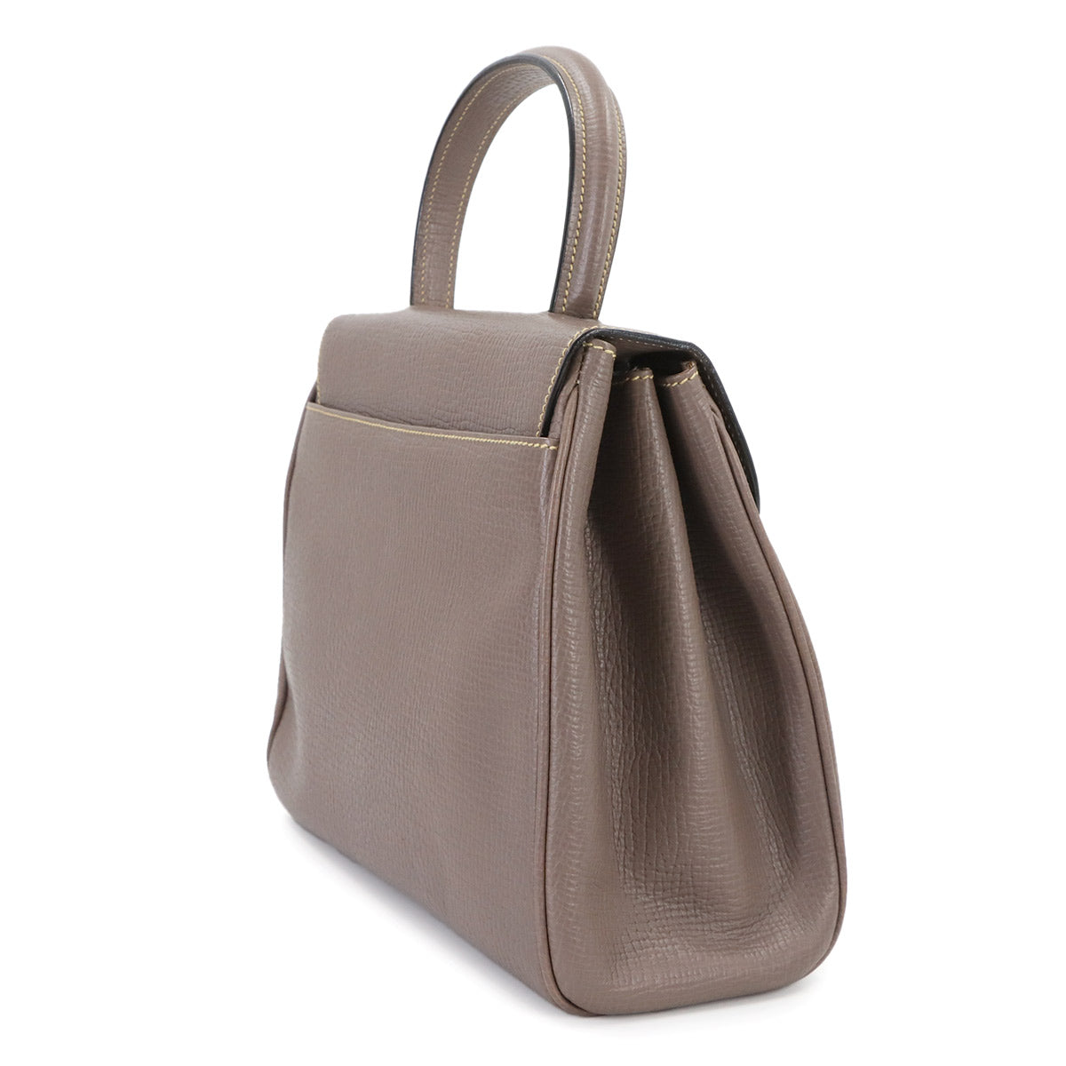 Hand Shoulder Bag Leather Greige Muted brown Purse