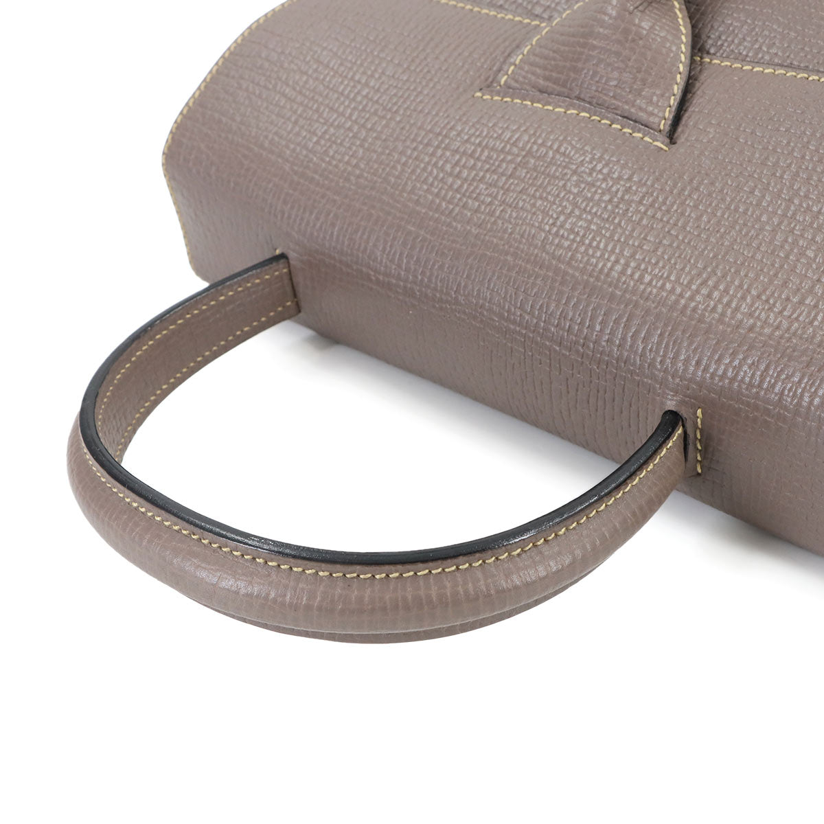 Hand Shoulder Bag Leather Greige Muted brown Purse