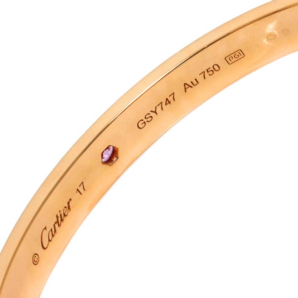 Love Bracelet Open Sapphire 18K Pink Gold 750 Size17