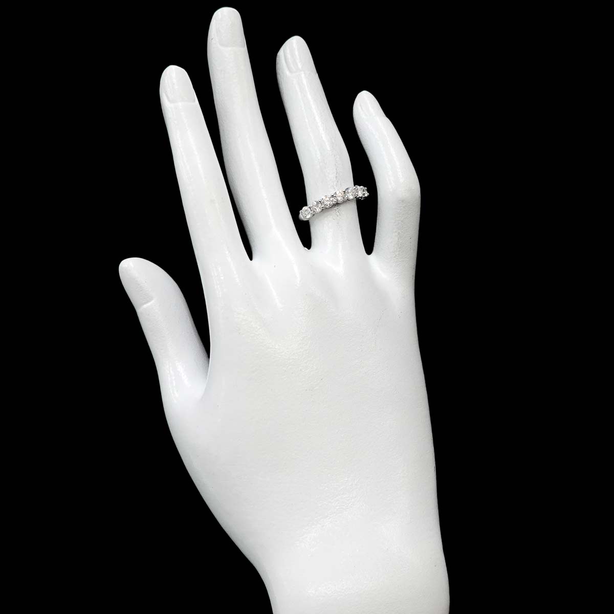 Forever Half Diamond Ring Platinum size5.25(US)