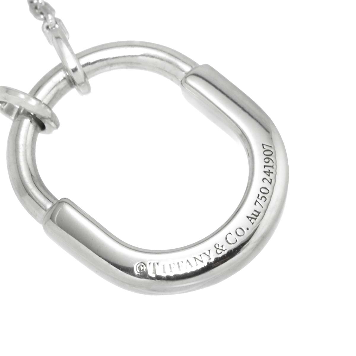 Lock Small Necklace 18K White Gold 750