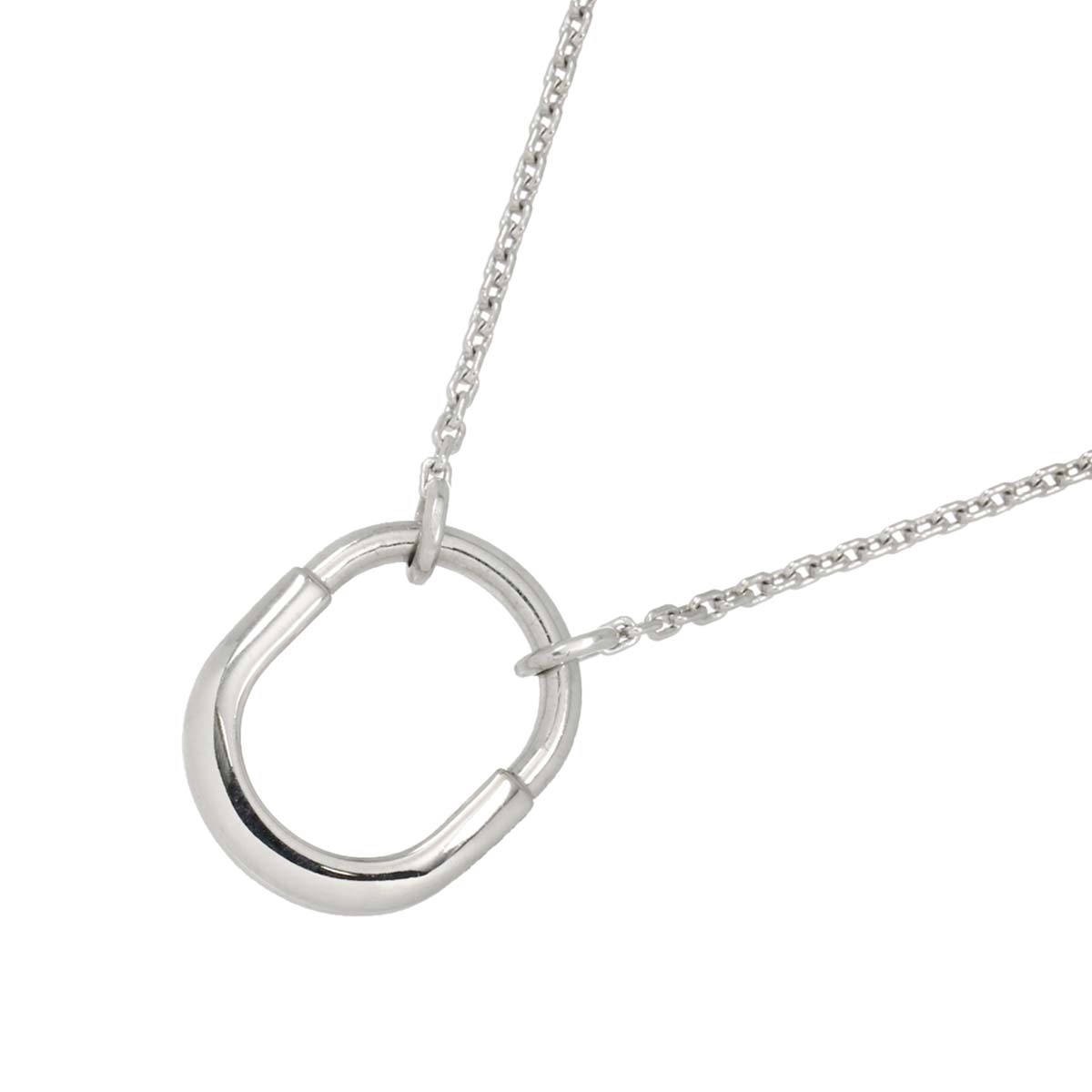 Lock Small Necklace 18K White Gold 750
