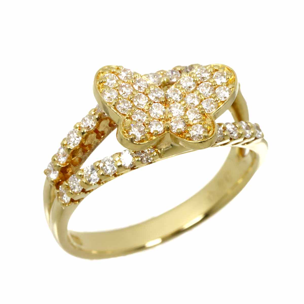 Diamond 0.60ct Ring 18K YG 750 size5.5-5.75(US)
