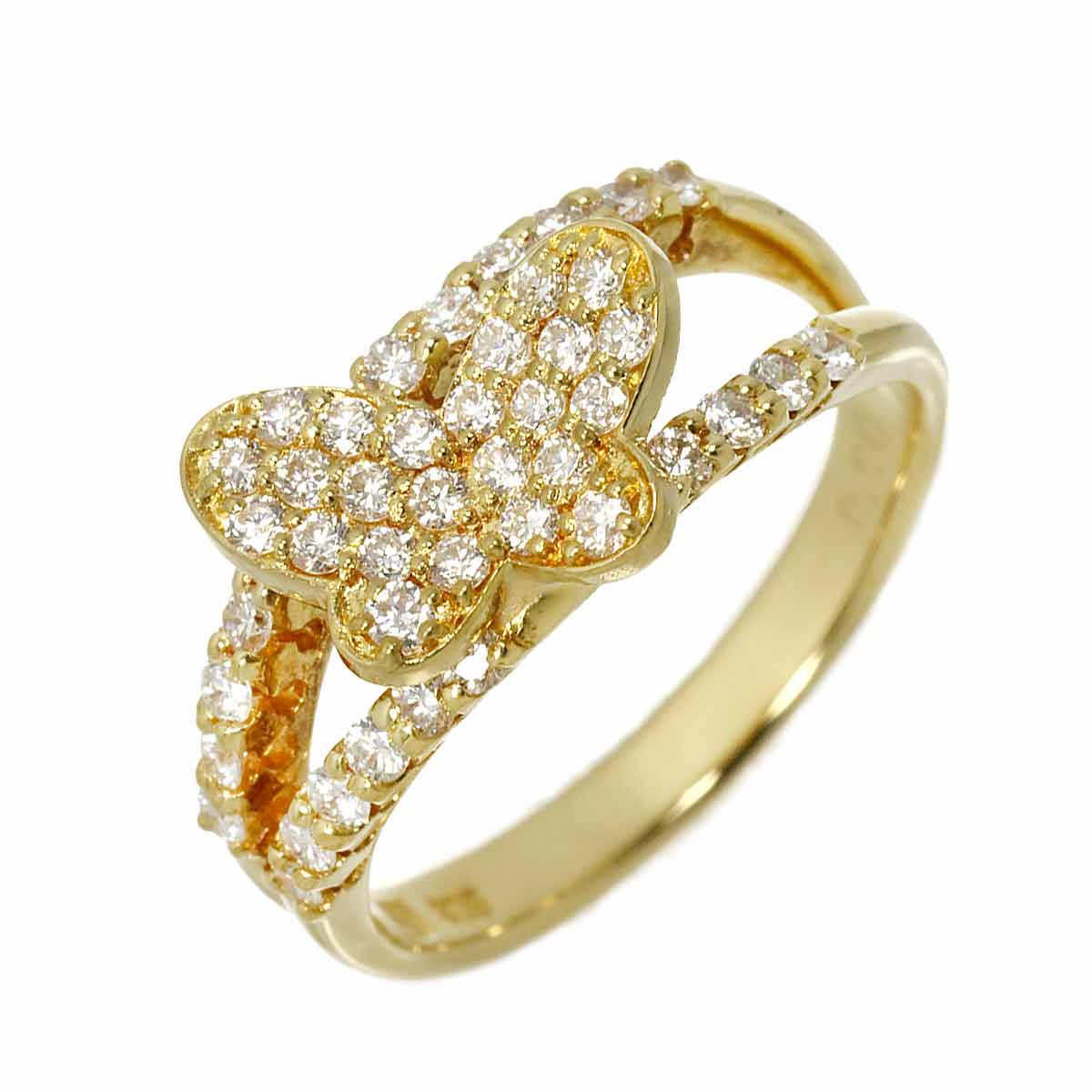 Diamond 0.60ct Ring 18K YG 750 size5.5-5.75(US)