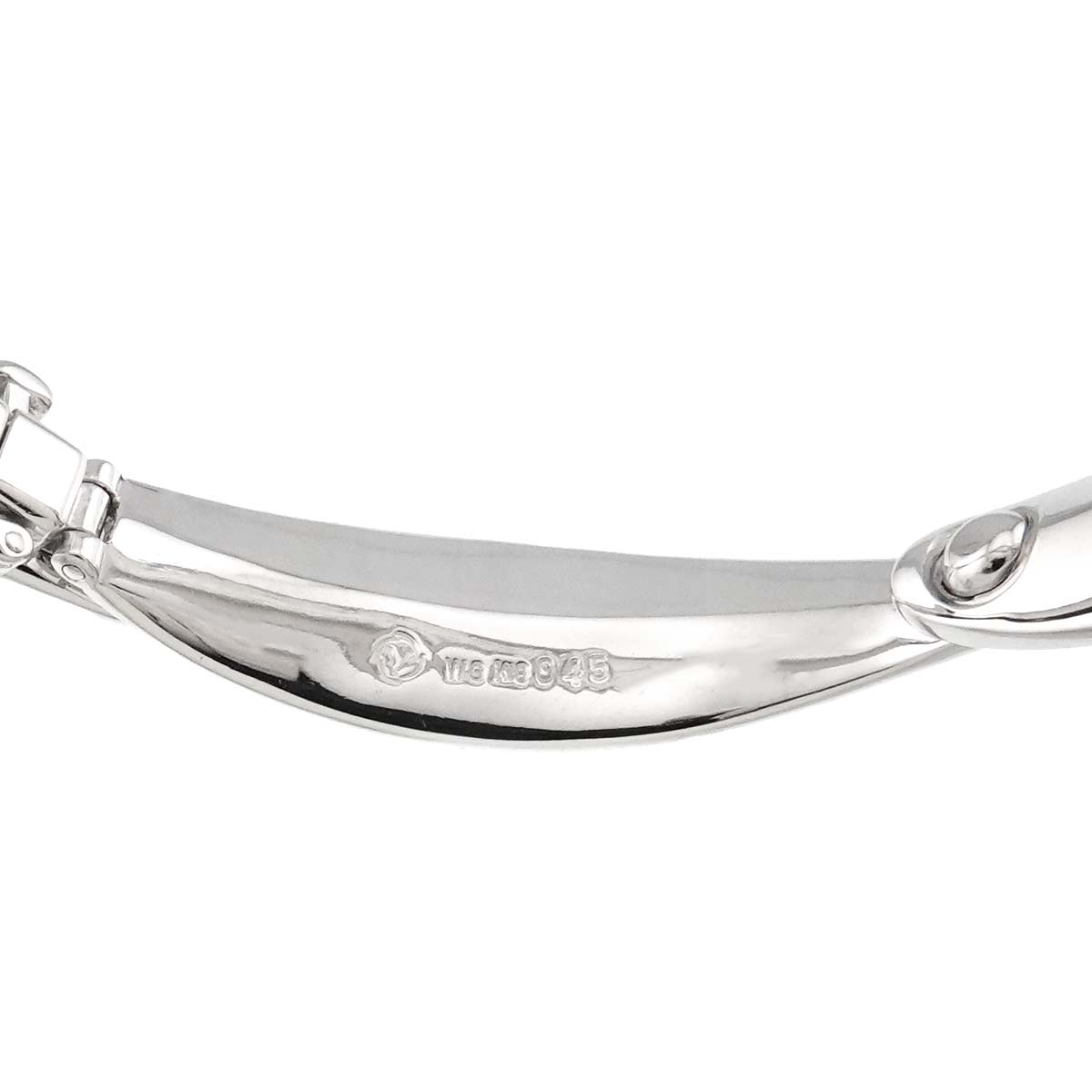 Diamond 0.45ct Bracelet Bangle 18K White Gold 750