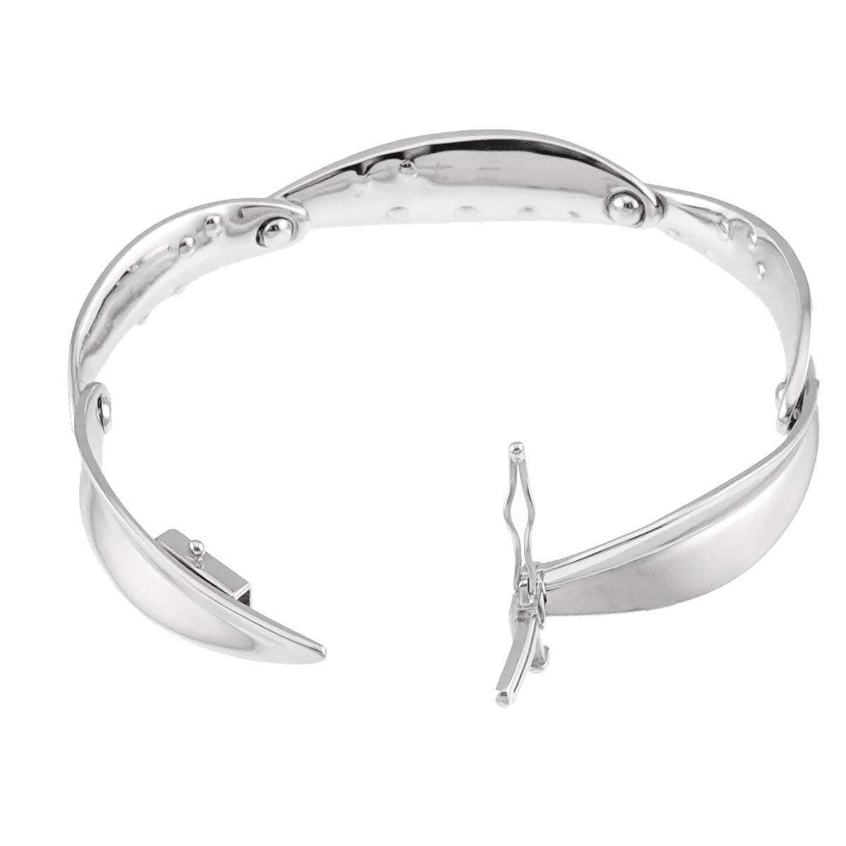 Diamond 0.45ct Bracelet Bangle 18K White Gold 750