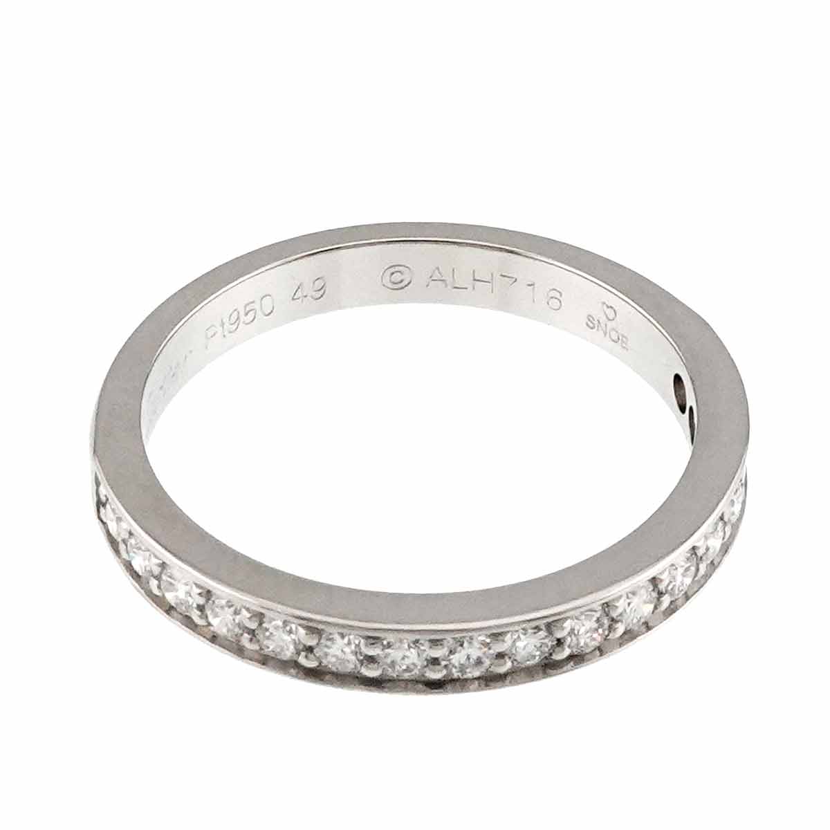 1895 Half Diamond Ring Pt size49 4.75-5(US)