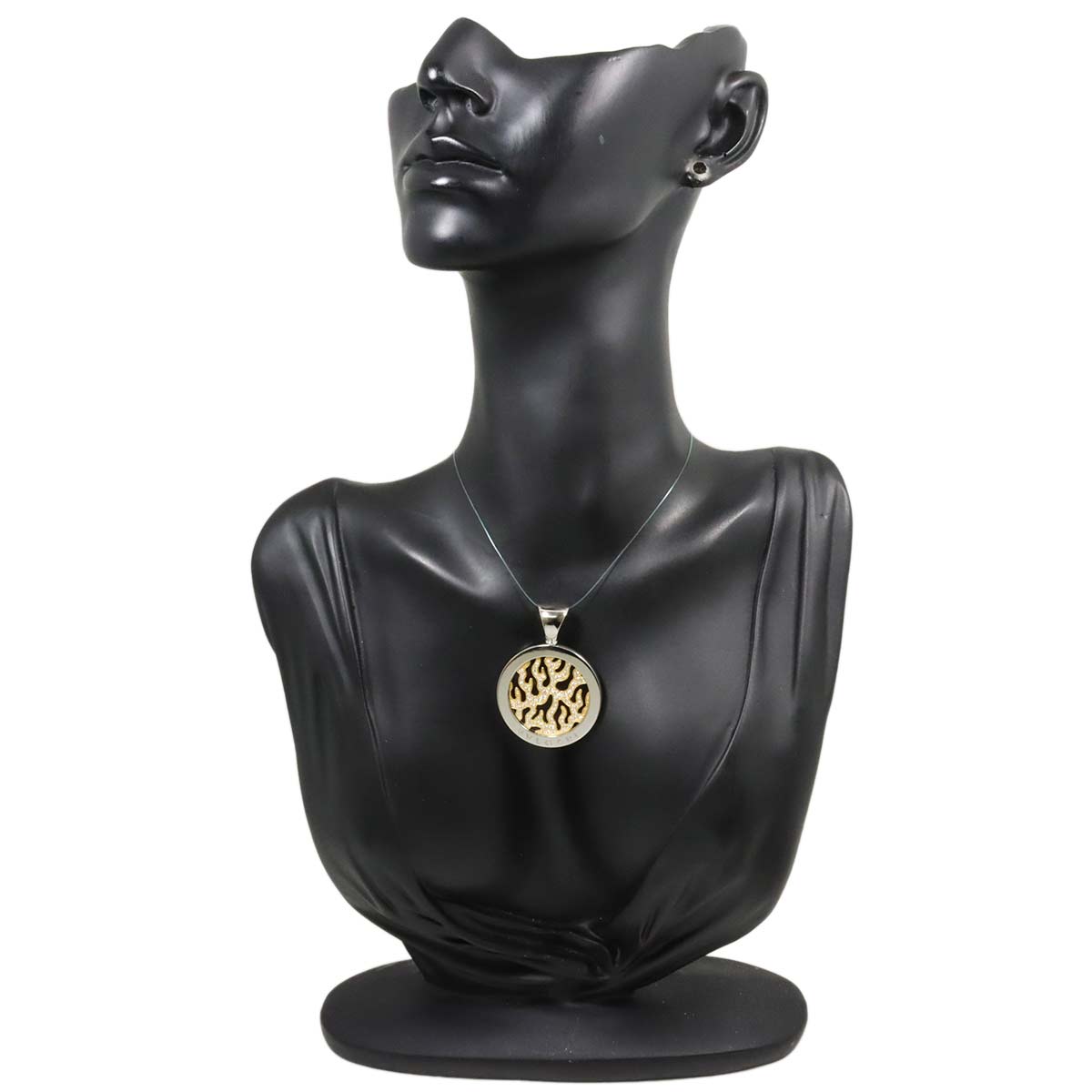 Tondo Fire Diamond Pendant Top 18K YG 750 SS